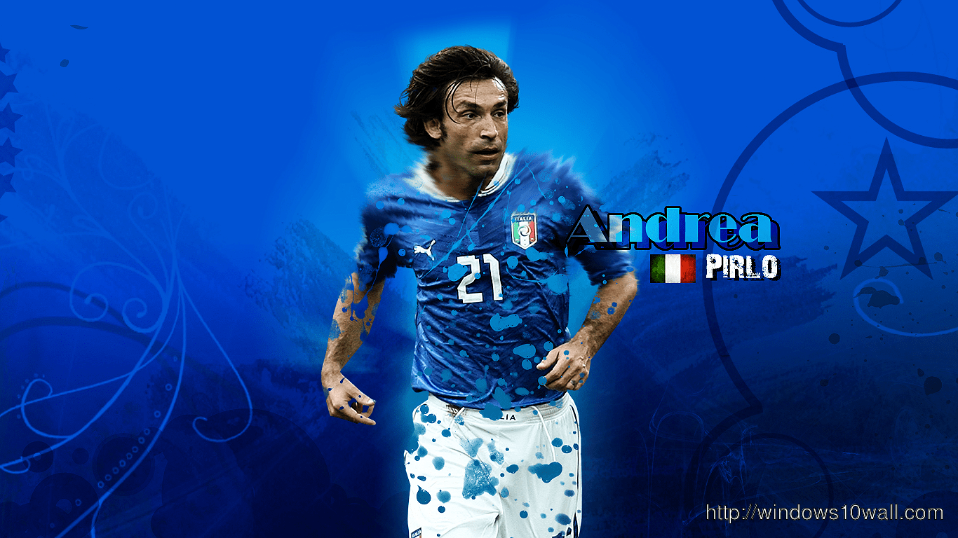 1366x768 Andrea Pirlo Italy Team HD Wallpaper