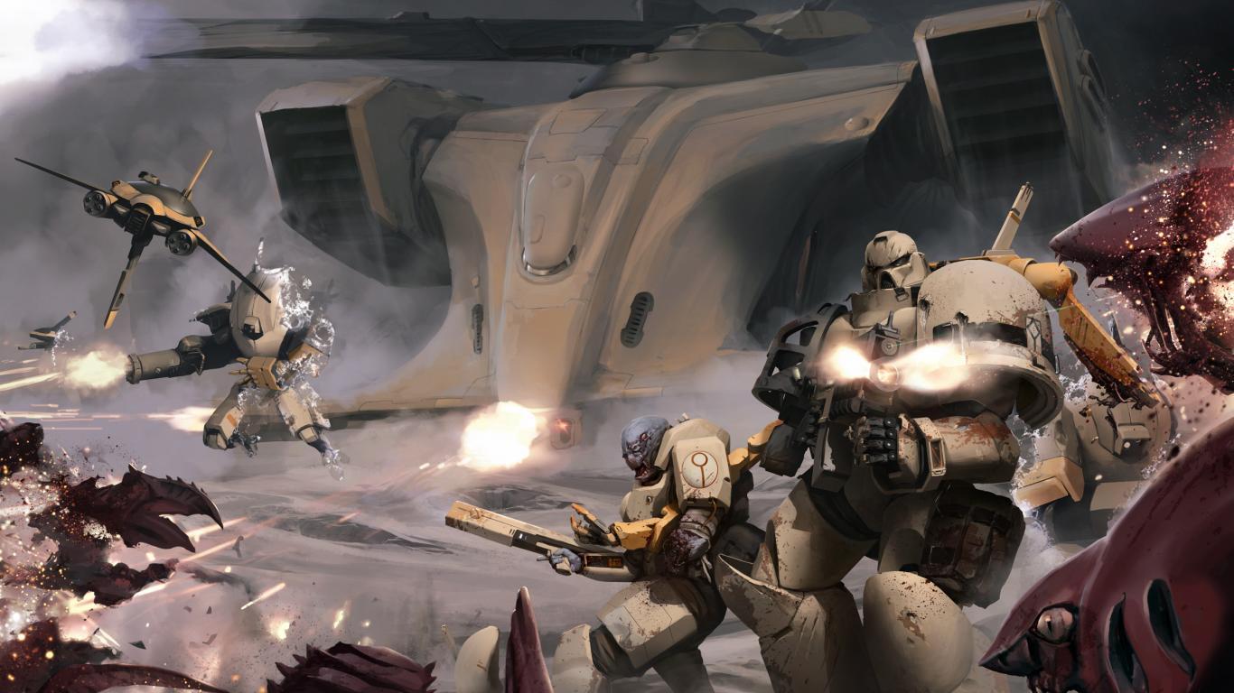 1366x768 Tyranid wallpaper