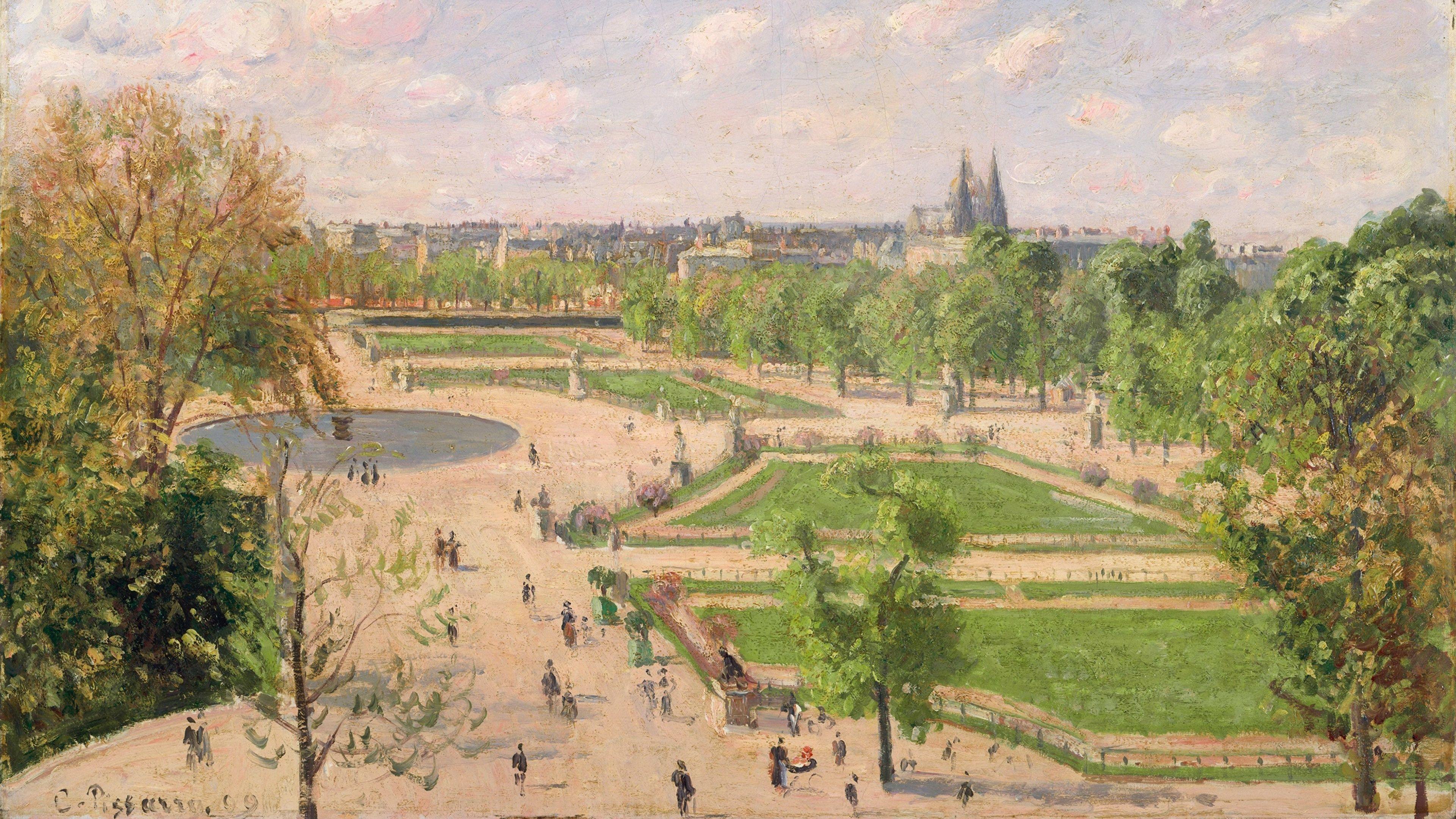 3840x2160 Desktop Wallpaper Paris France Camille Pissarro, The 3840x2160