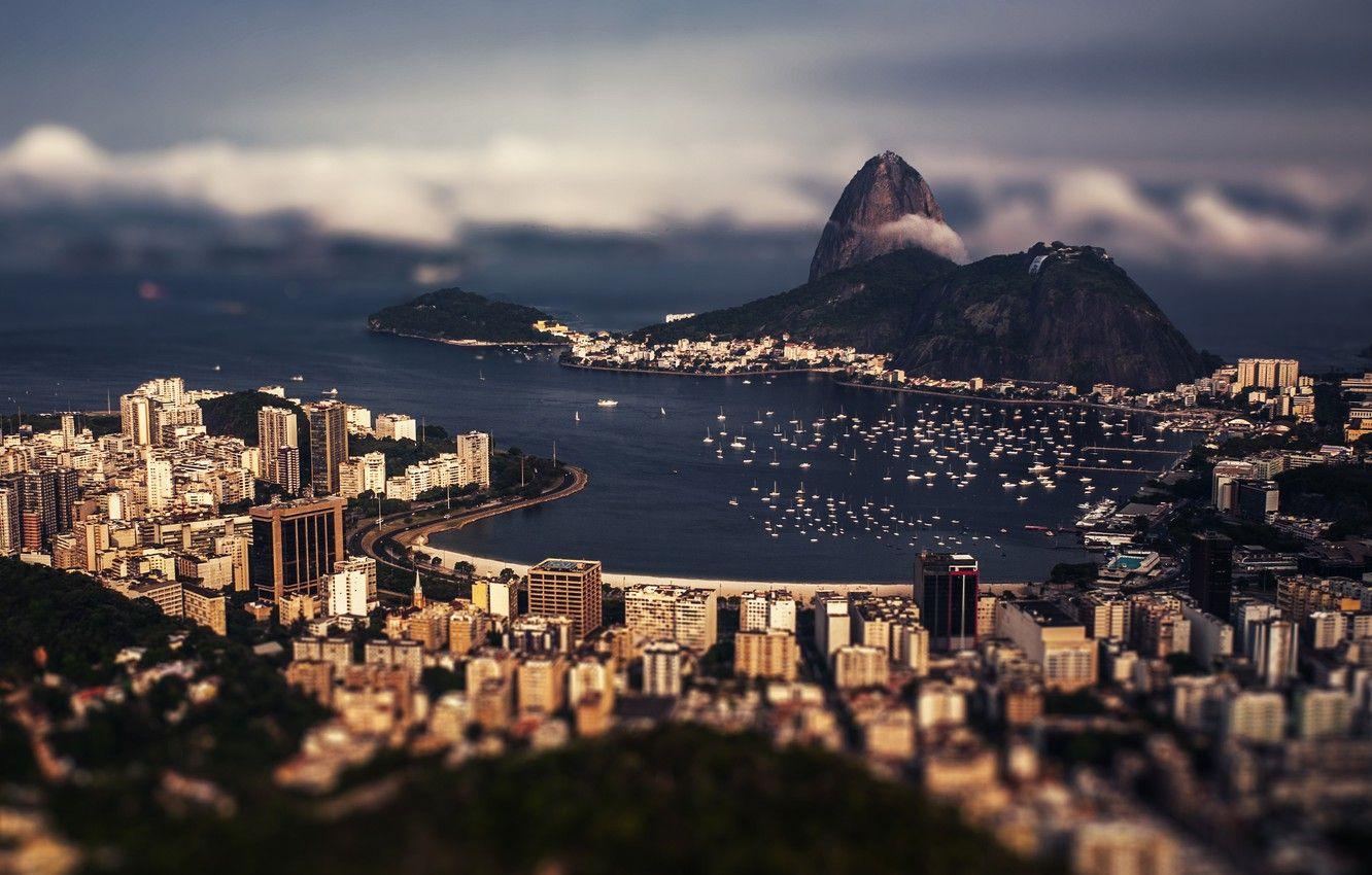1332x850 Wallpaper clouds, boats, Bay, Brazil, Rio de Janeiro, clouds