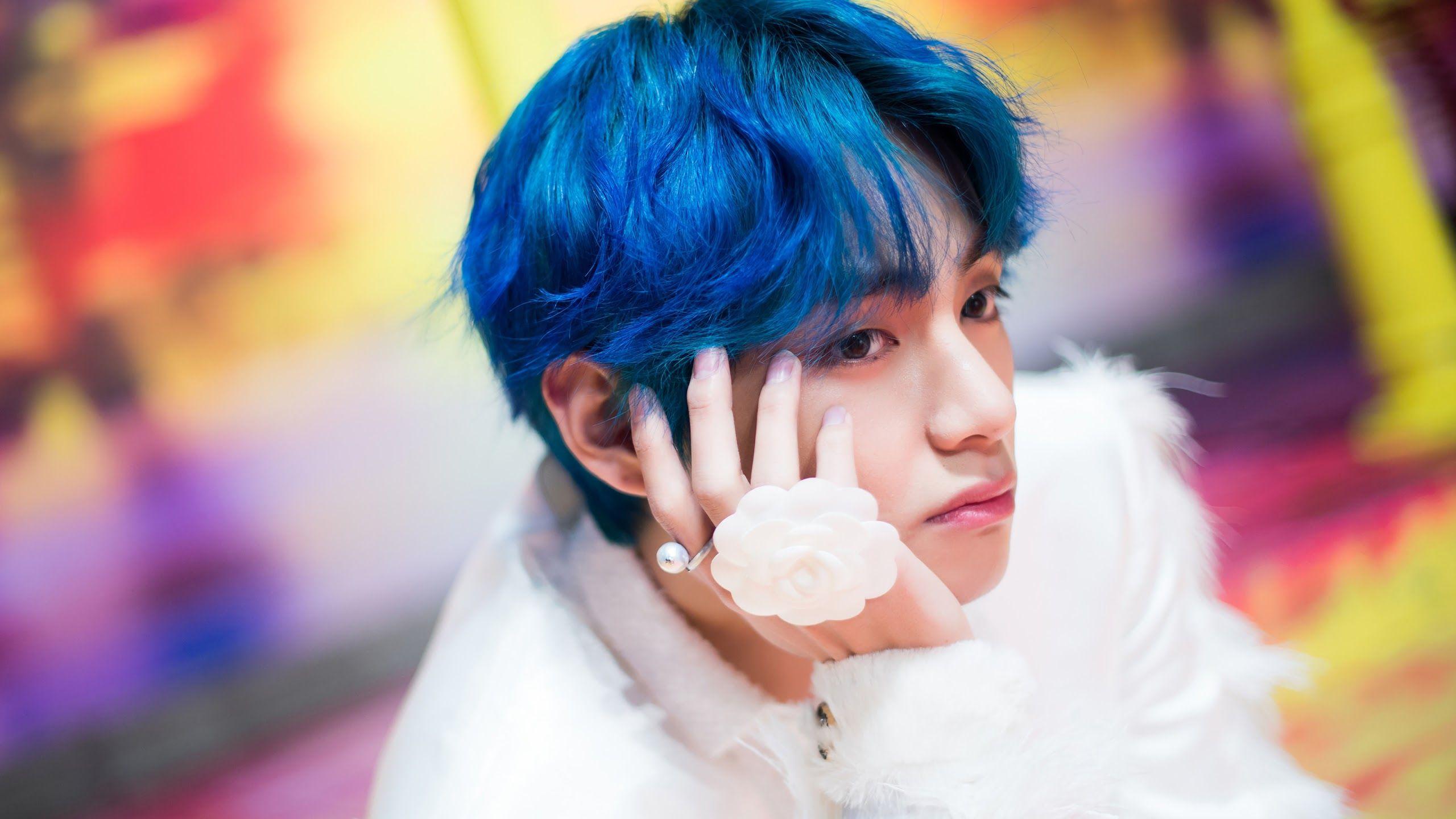 Blue hair Taehyung PC - wide 4