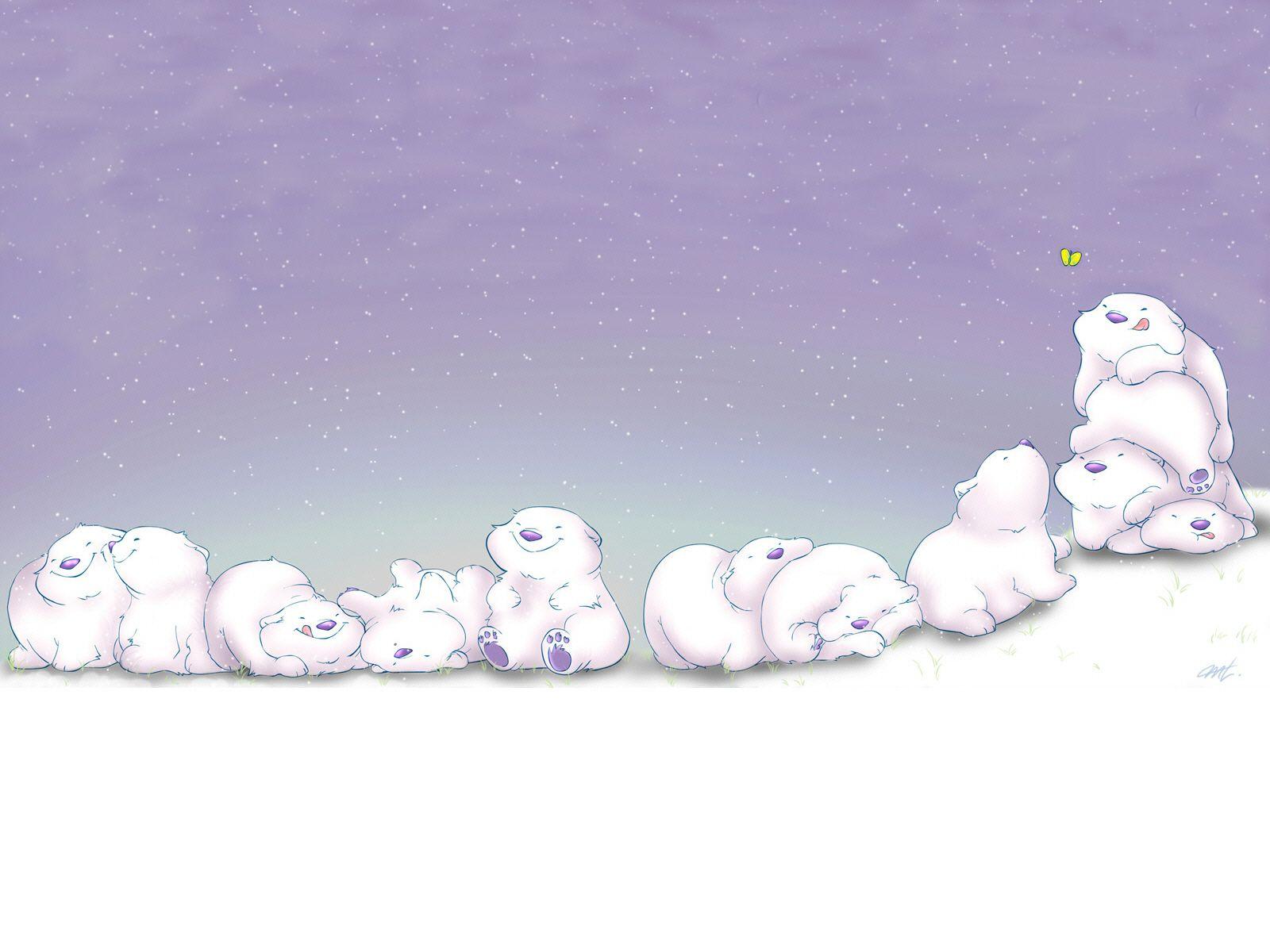 Cute Polar Bear Wallpaper Cartoon - Carton