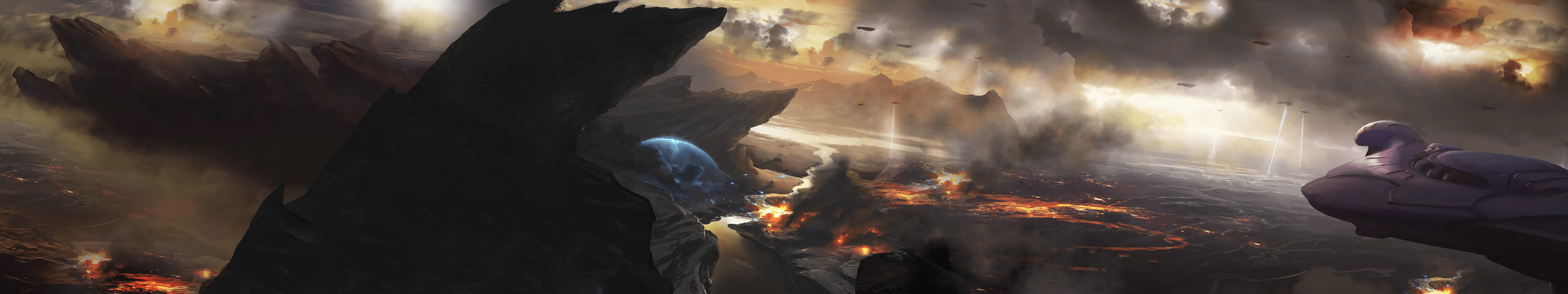 5760x1080 Halo 3 Dual Monitor Wallpaper