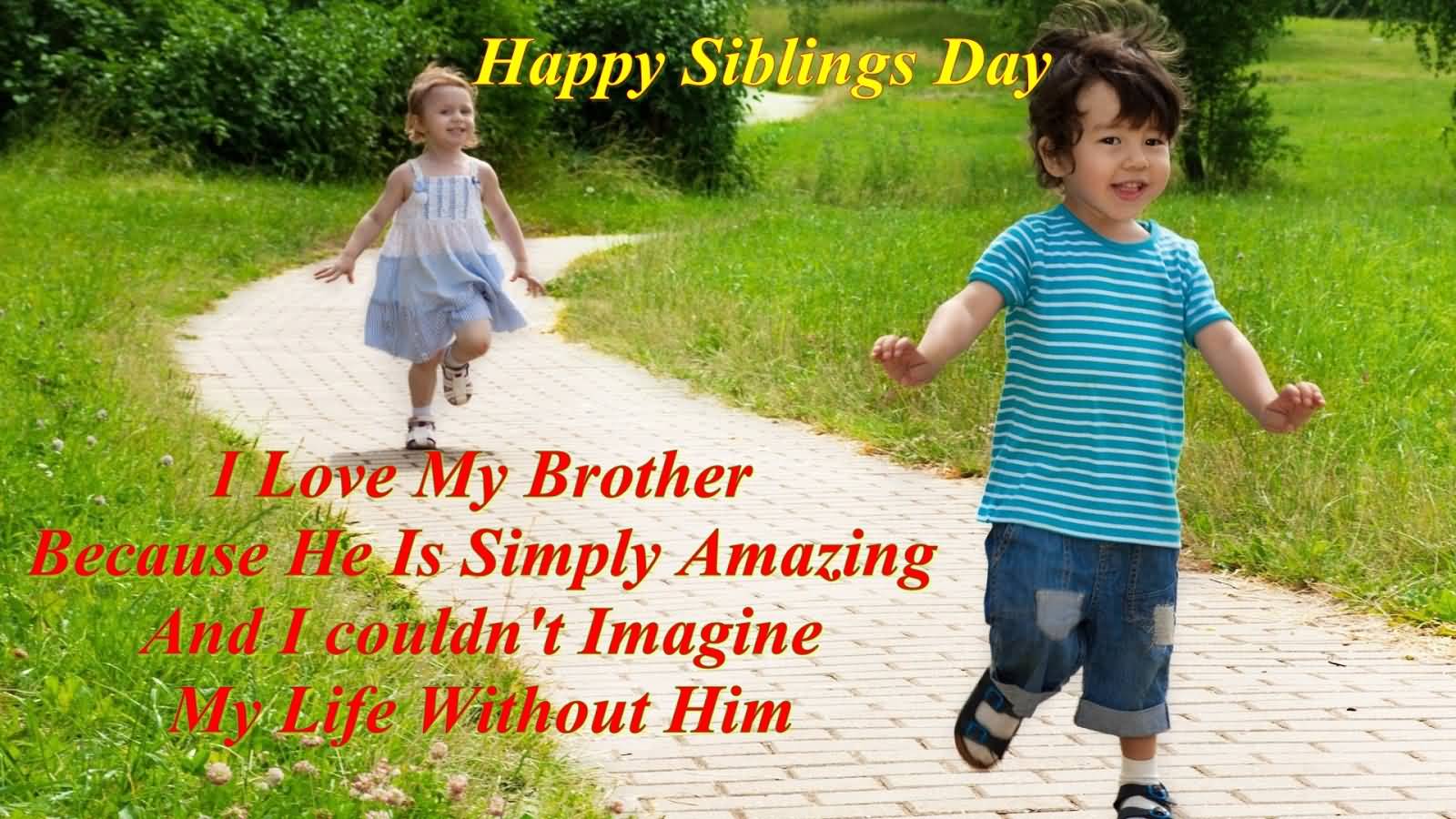 1600x900 Amazing Siblings Day Greeting Picture