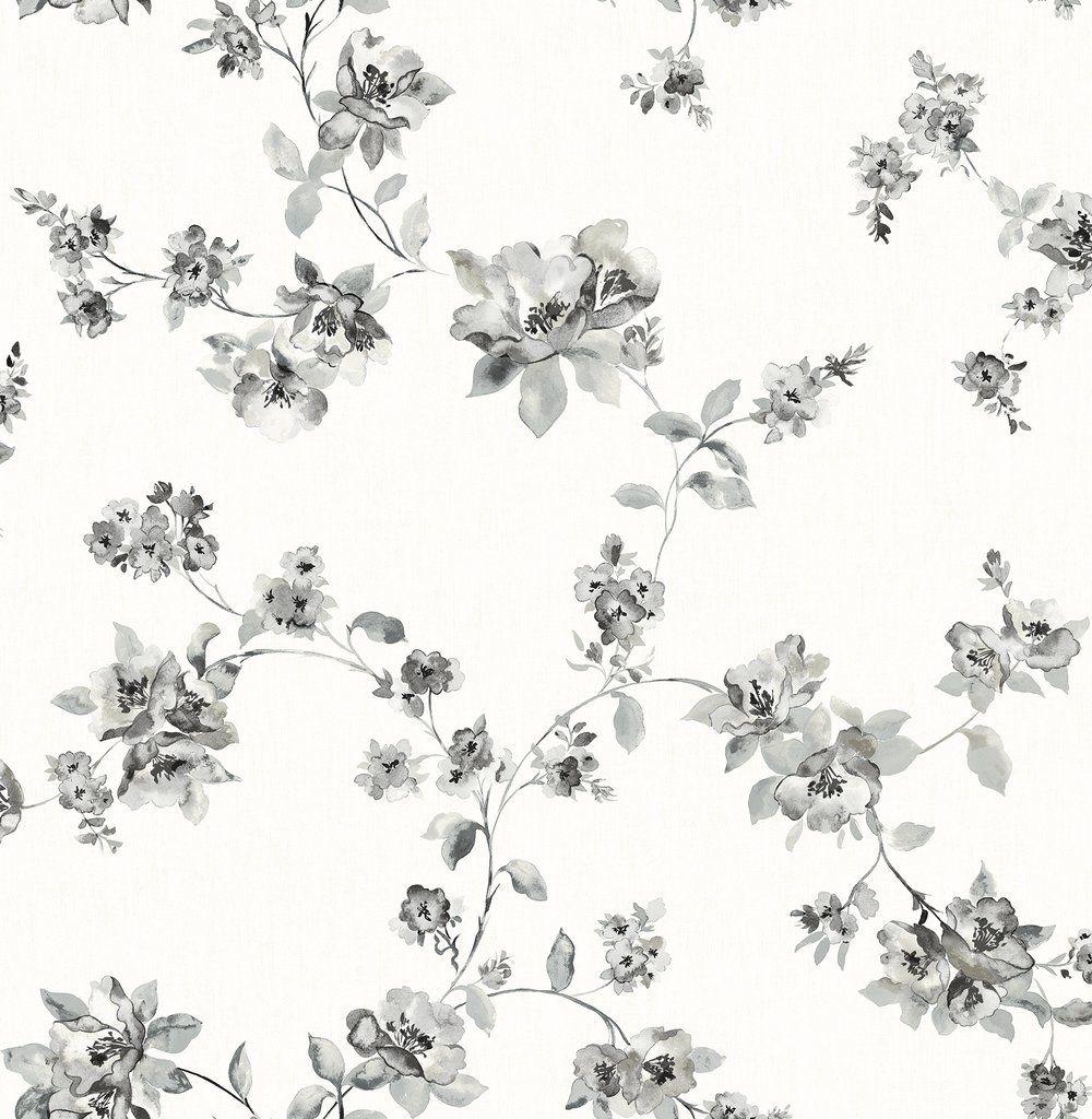 1000x1024 Cyrus. Black floral wallpaper, Farmhouse wallpaper, Geometric
