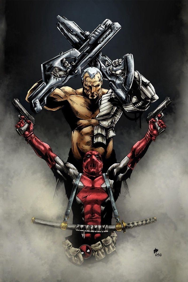 800x1200 Download wallpaper 800x1200 deadpool, weapon, cable, spiderman