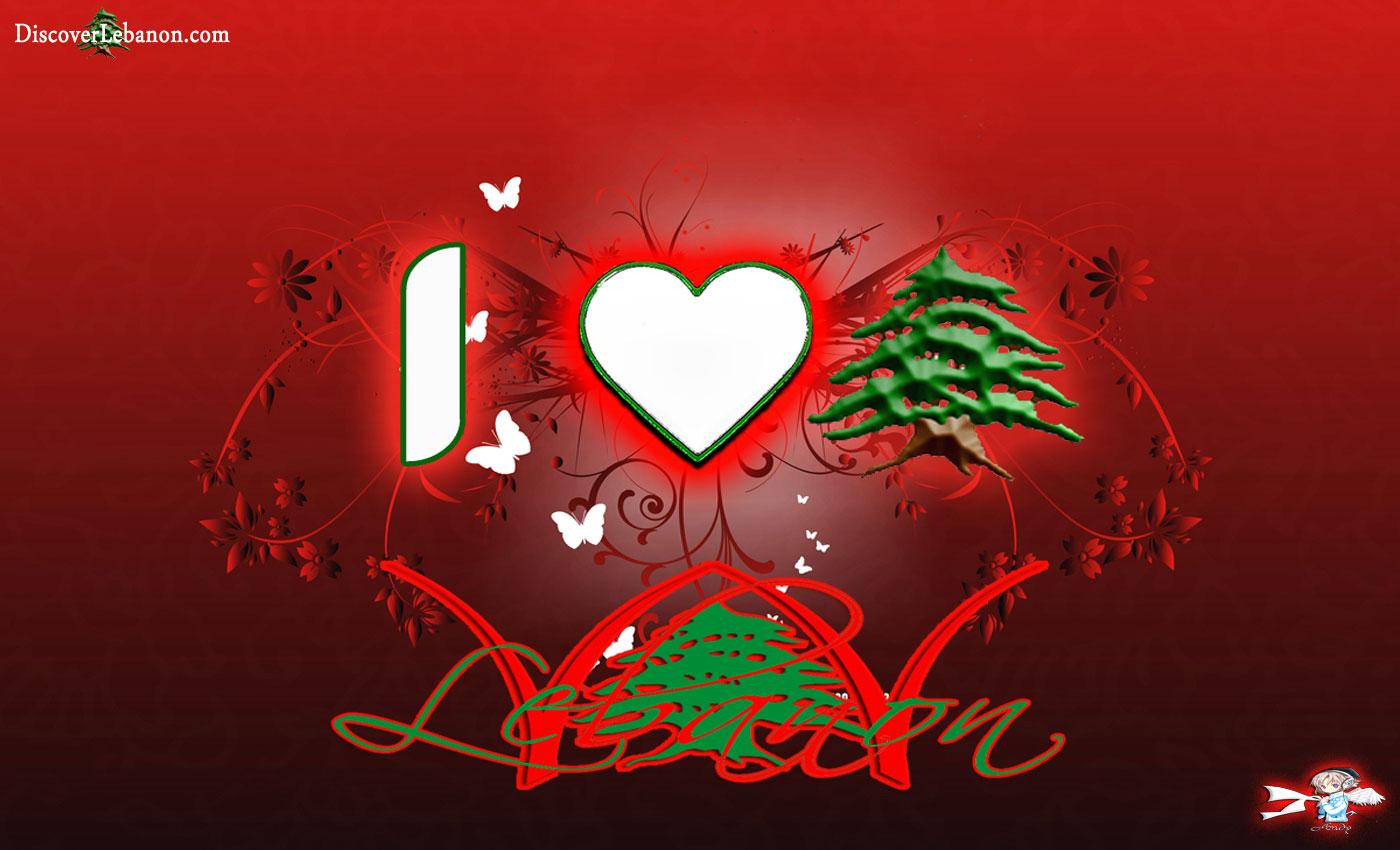 1400x850 Download free wallpaper, computer wide design I love Lebanon