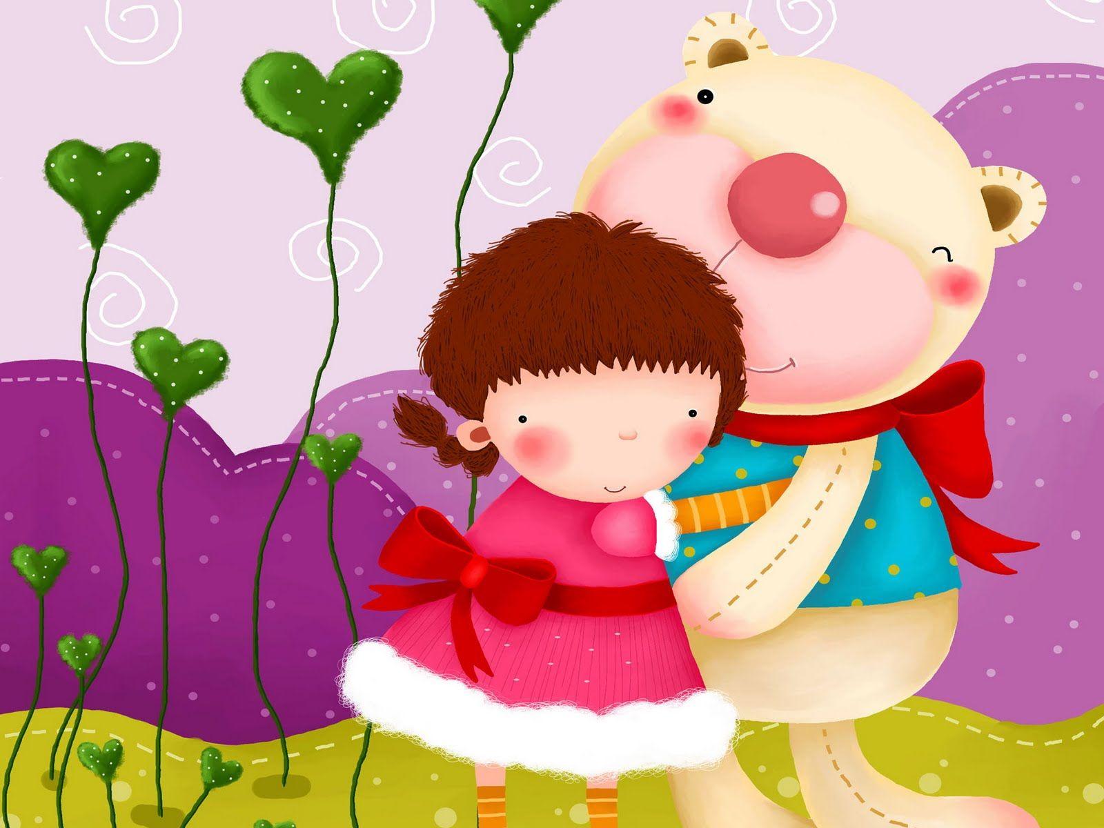 1600x1200 Free Desktop Wallpaper. Background: Cute Cartoon Wallpaper