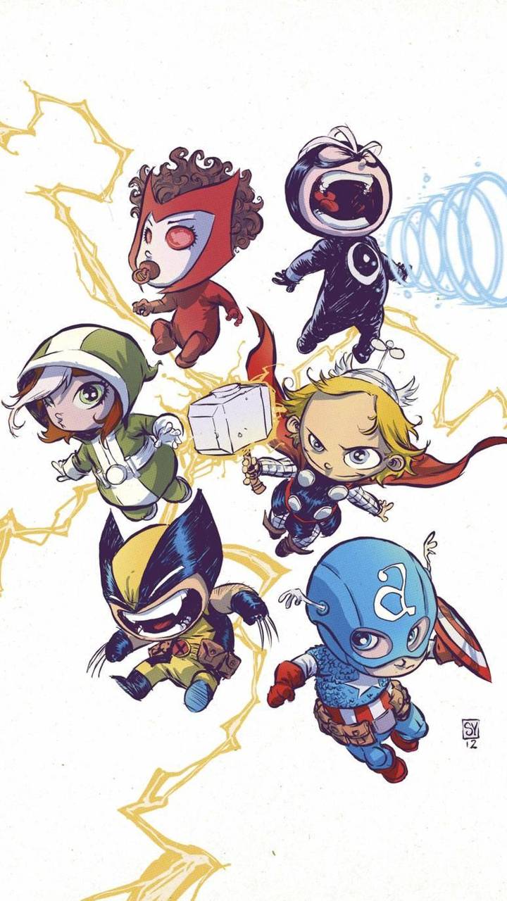 720x1280 Chibi Avengers wallpaper