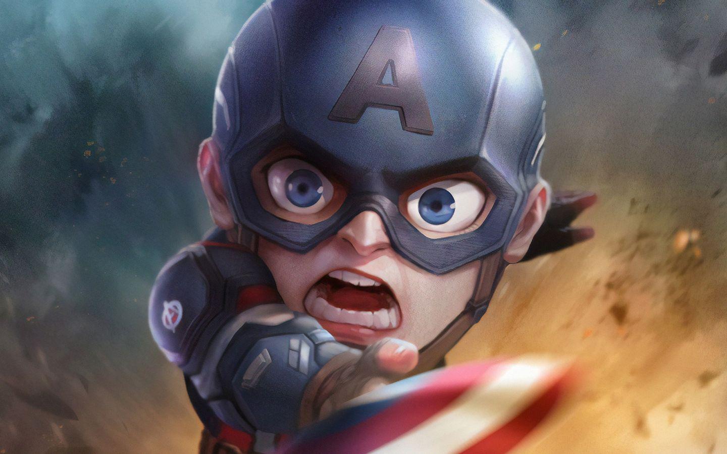 1440x900 Captain America Chibi 1440x900 Resolution HD 4k