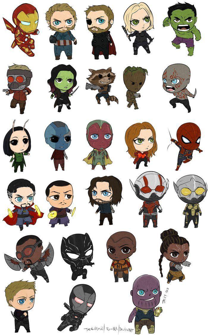 709x1128 Chibi Avengers by jackebrasil. Chibi marvel, Avengers cartoon