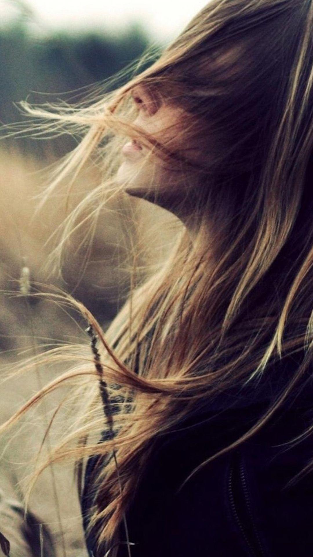 1080x1920 Beautiful Girl Face Flying Hair iPhone