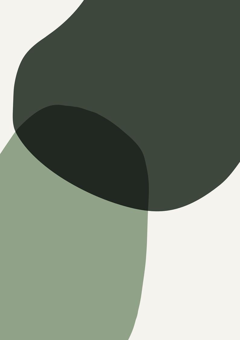 794x1125 Abstract Geometric Prints Modern Dark Green Shapes Wall Art. Etsy. Geometric art prints, Geometric art, Modern art prints