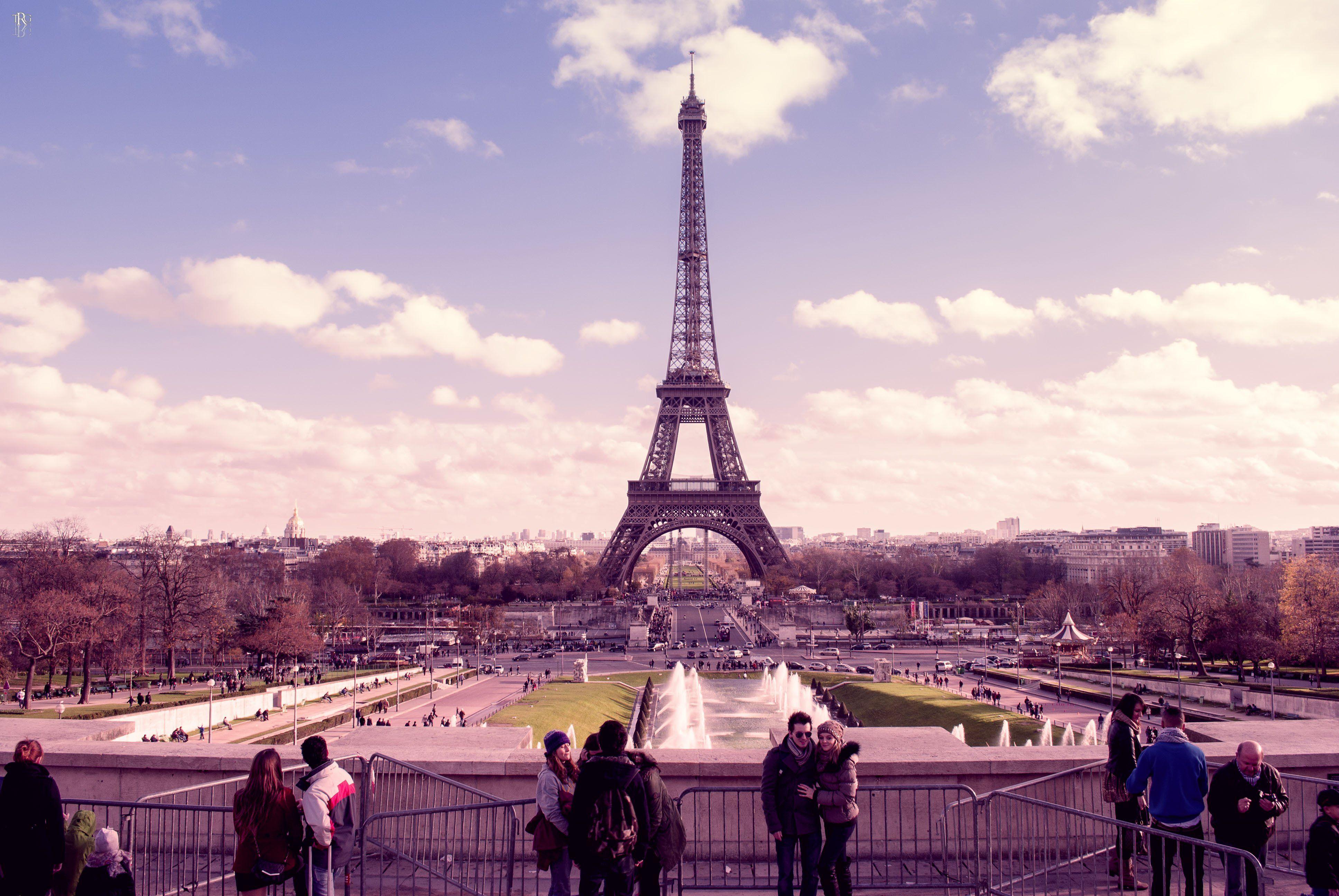 3872x2592 Hình nền tháp Eiffel cổ điển nữ tính