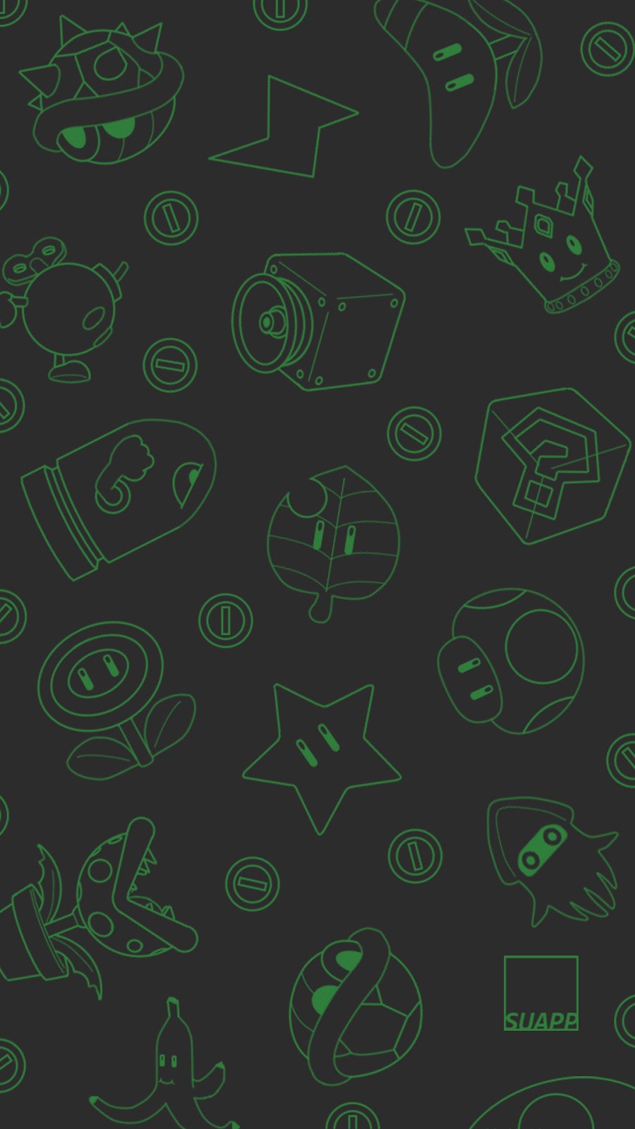 900x1600 Green Black.png (900×1600). IPhone Wallpaper, Mario Bros, Phone