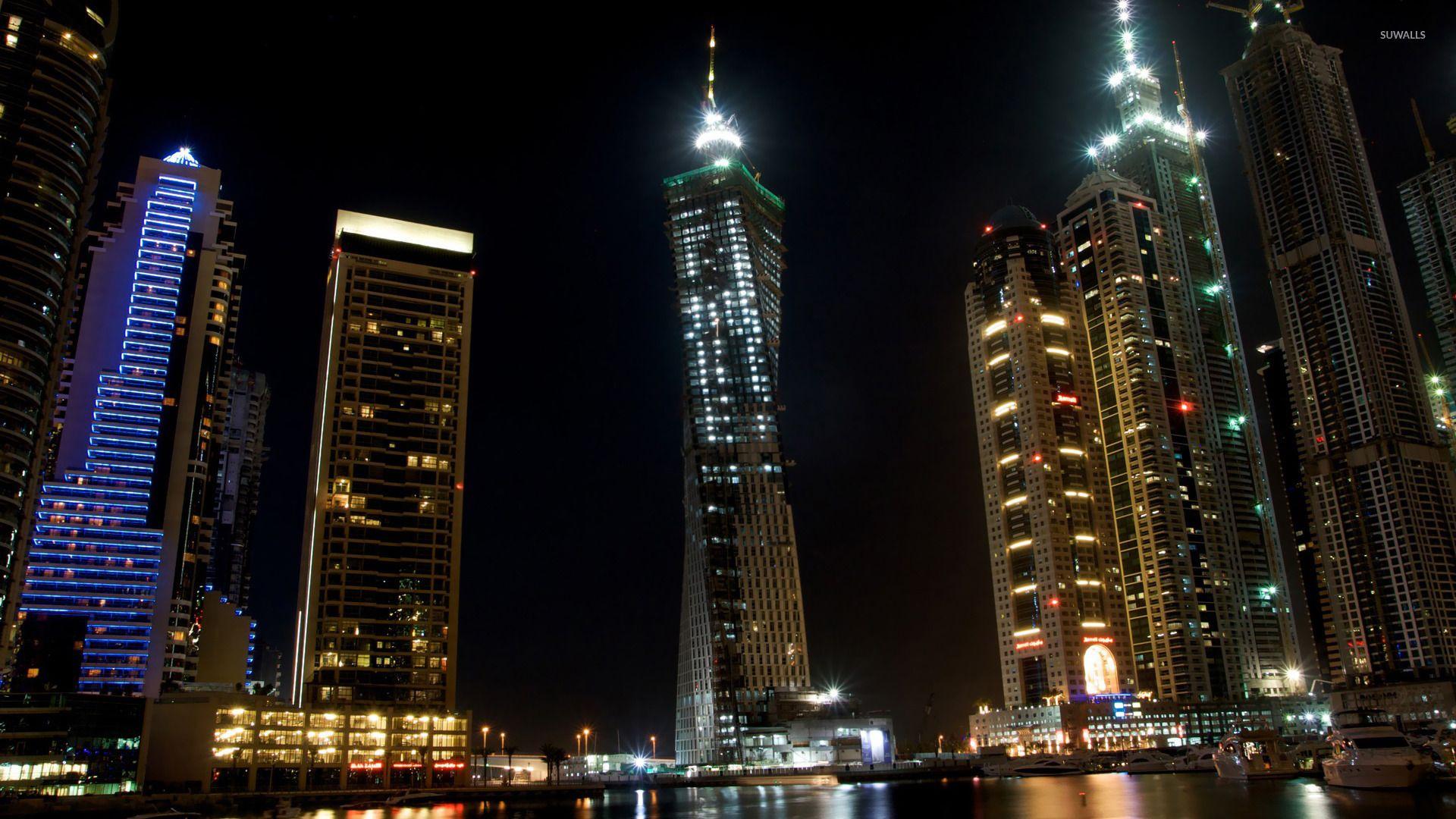 1920x1080 Dubai at night wallpaper wallpaper