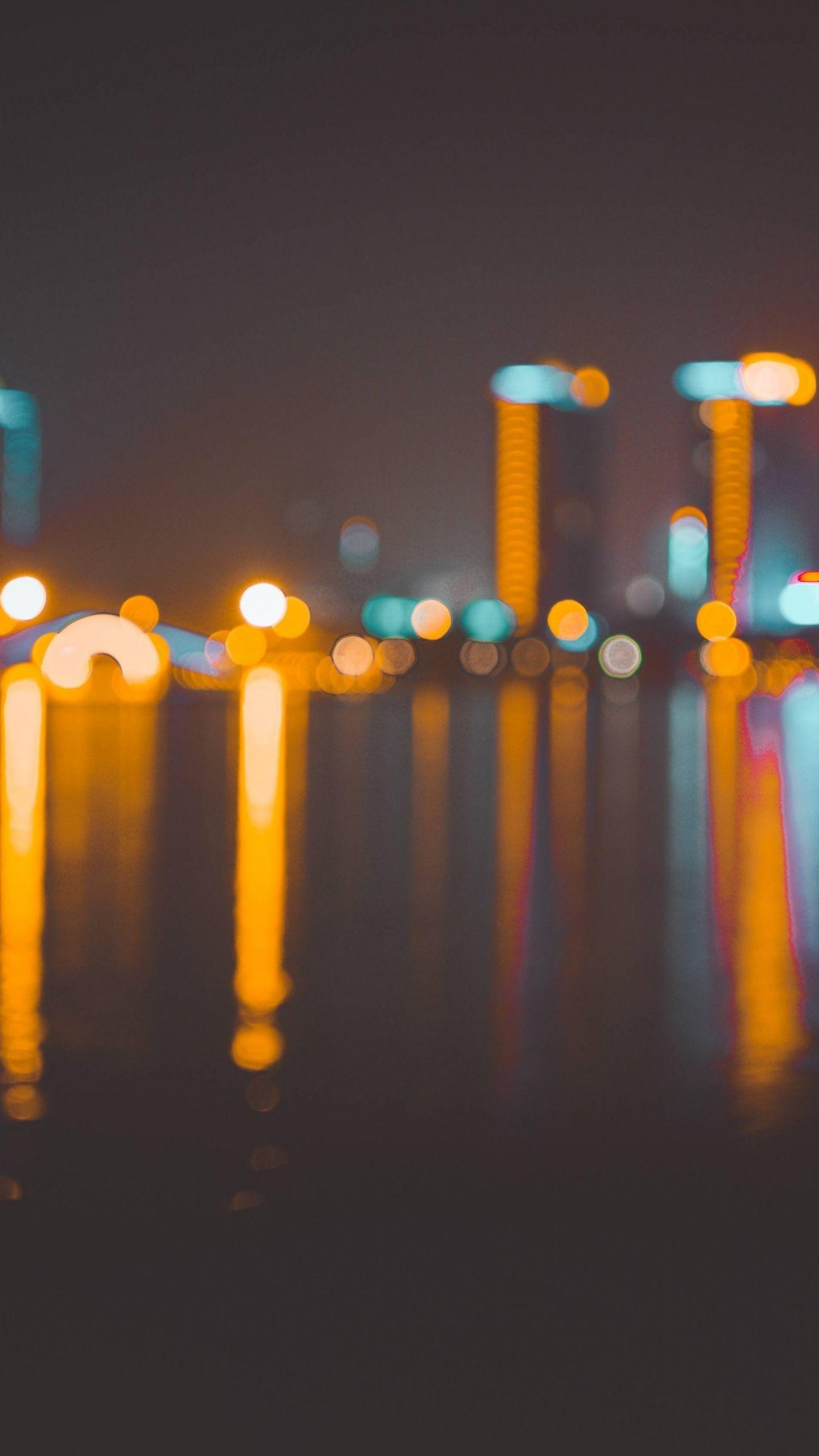 1440x2560 Download Blur, Bokeh, City, Night, 4K, 6K Samsung Galaxy S6