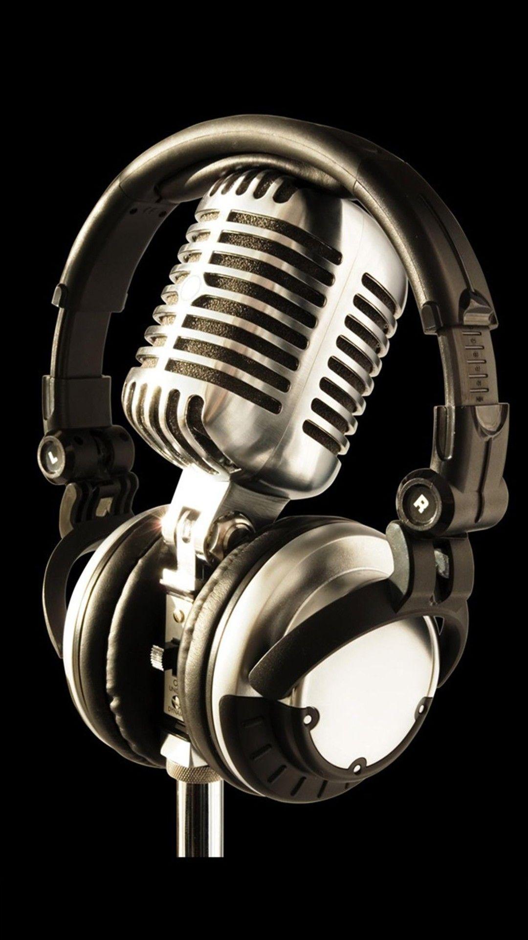 1080x1920 Mic And Headphones Android Wallpaper free download
