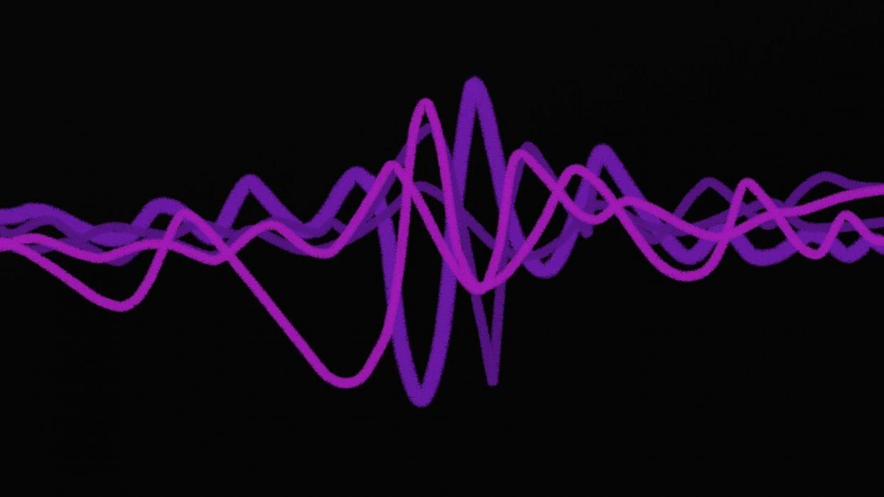 1244x700 Purple artwork sound wave wallpaperx1080