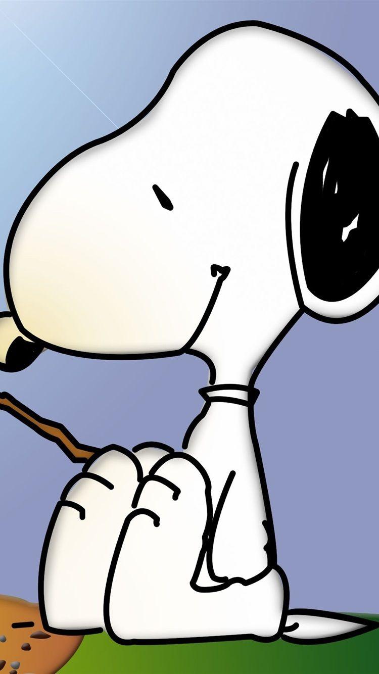 750x1334 Snoopy And Little Bird, Campfire 750x1334 IPhone 8 7 6 6S