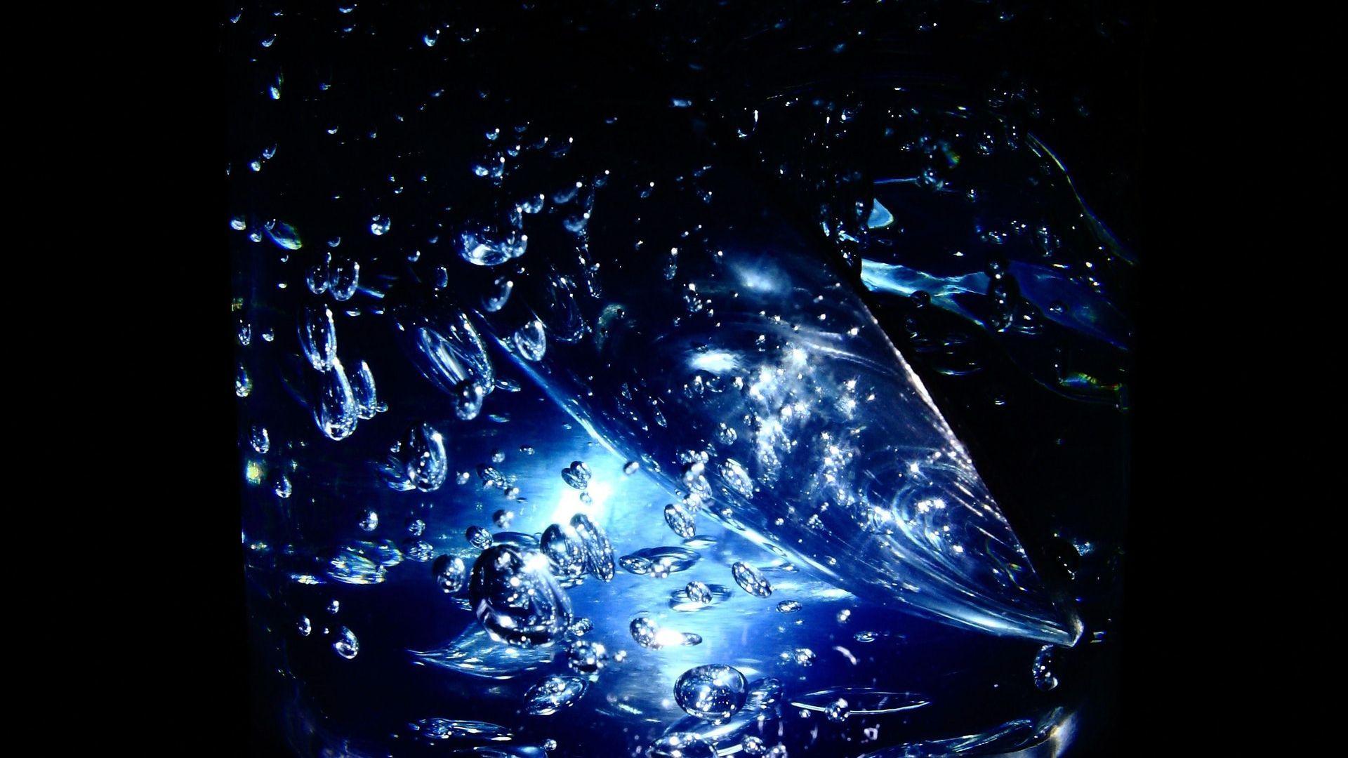 1920x1080 Abstract Blue Black Water Drops Wallpaper Beautiful Wallpaper & Background Download