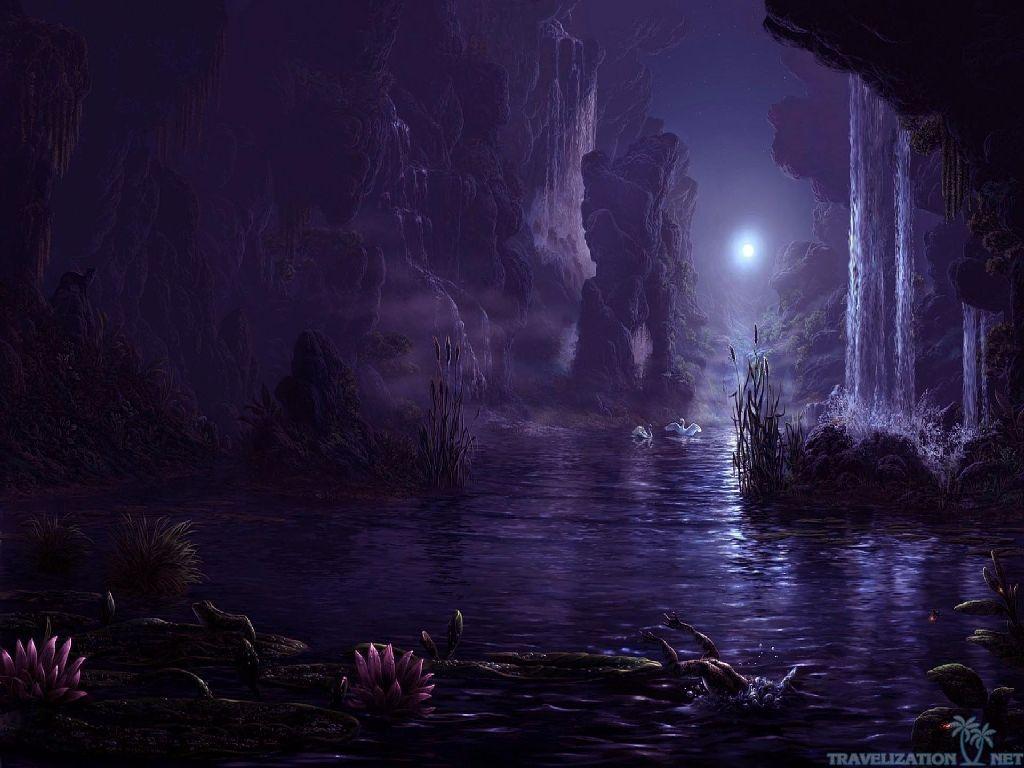 1024x768 Free download Beautiful Night Dark Nature Wallpaper 1024x768