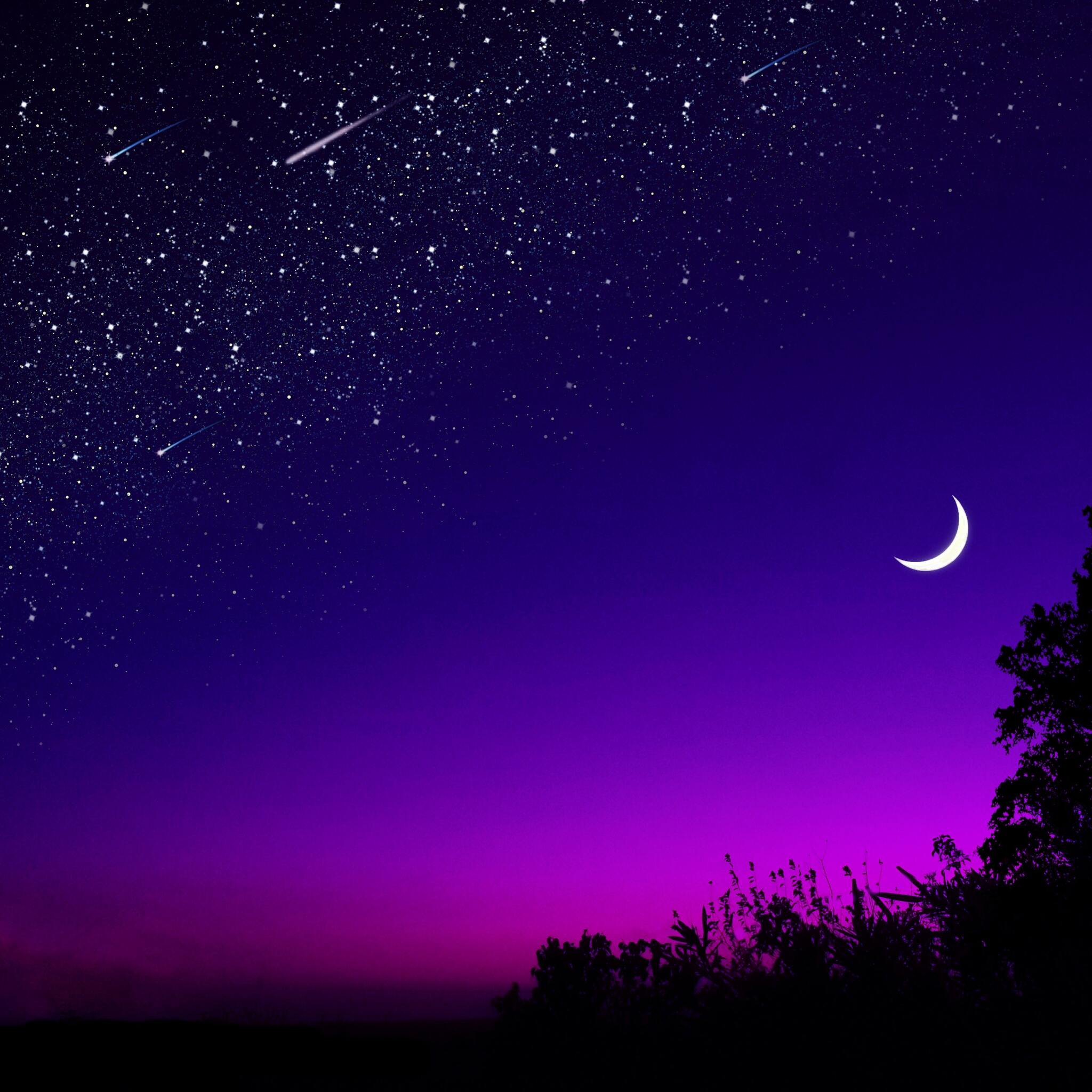 2048x2048 Dark Night Beautiful Sky iPad Air HD 4k Wallpaper
