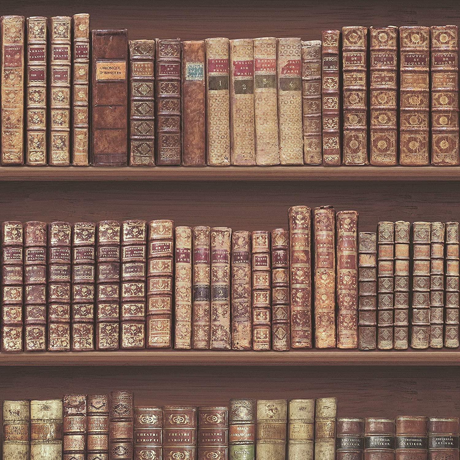 1500x1500 Antique Bookcase Library Bookshelf Wallpaper, Direct Wallpaper