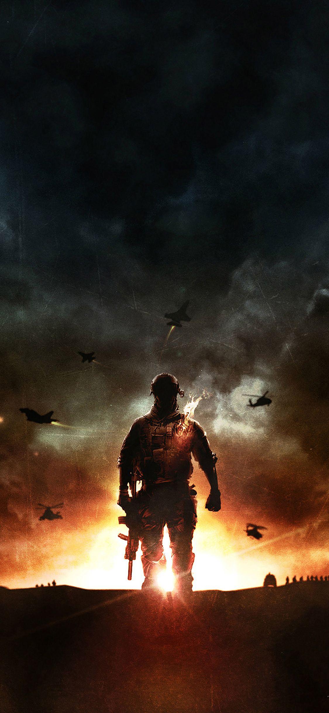 1125x2436 Battlefield 4 Lonely Game Art