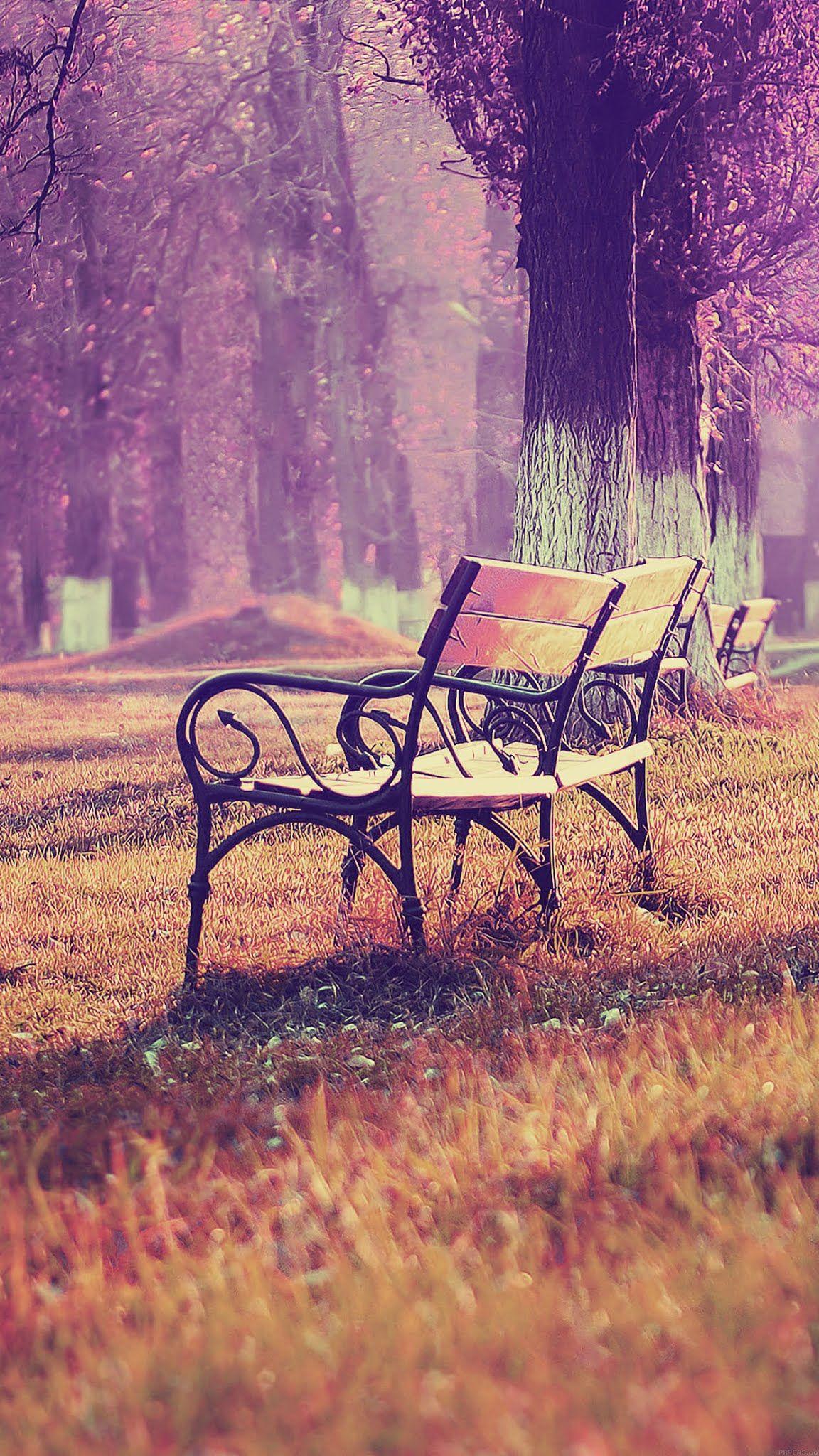 1152x2048 Park Chair Lonely iphone Wallpaper