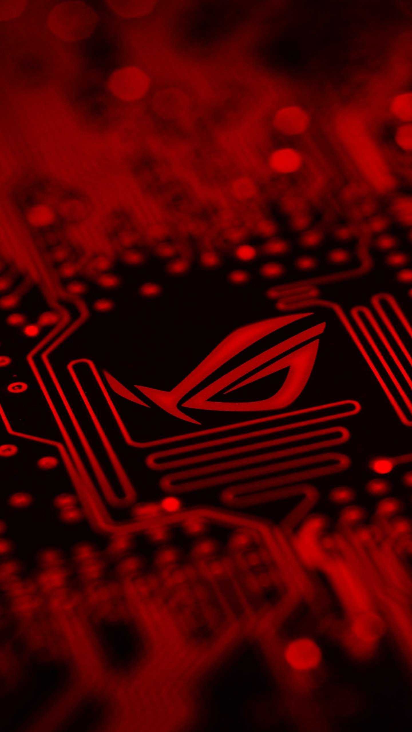 1440x2560 Republic of Gamers Motherboard Red Background Logo 4K HD Wallpaper