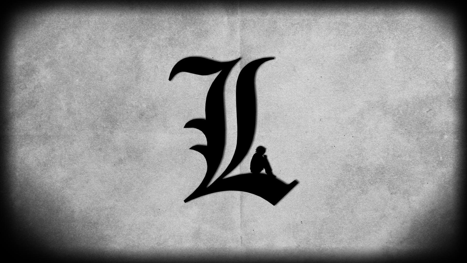 1920x1080 I made an L wallpaper from Deathnote. (1920x1080)