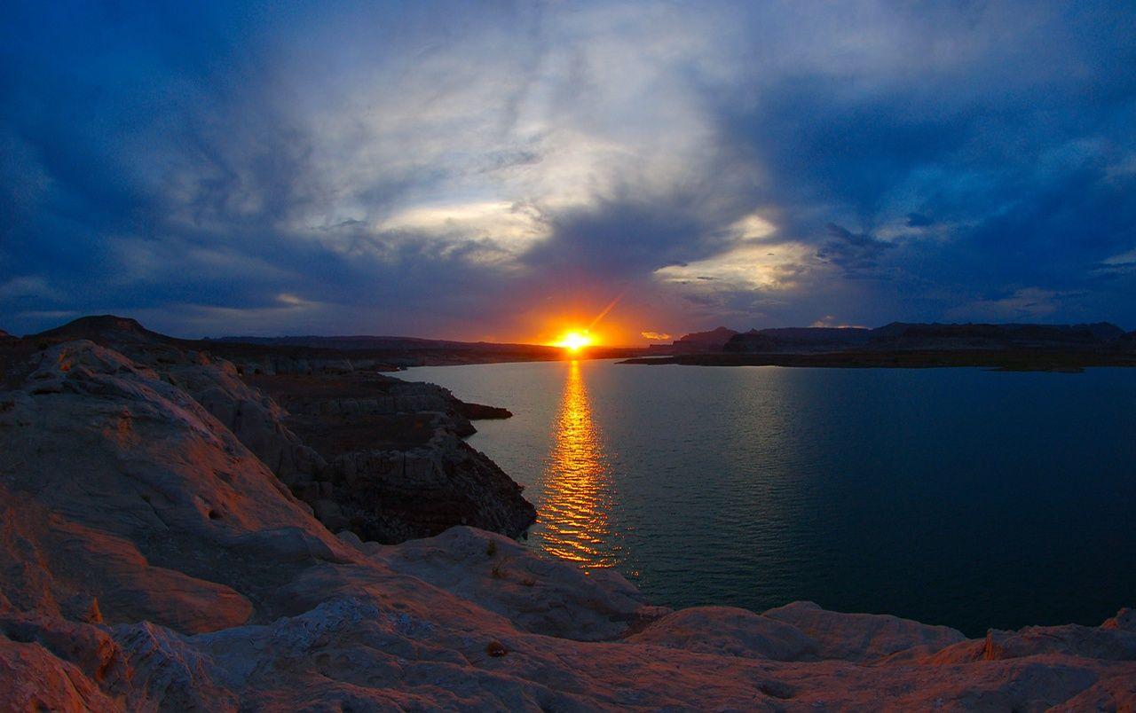 1280x804 Lake Powell Sunset wallpaper. Lake Powell Sunset