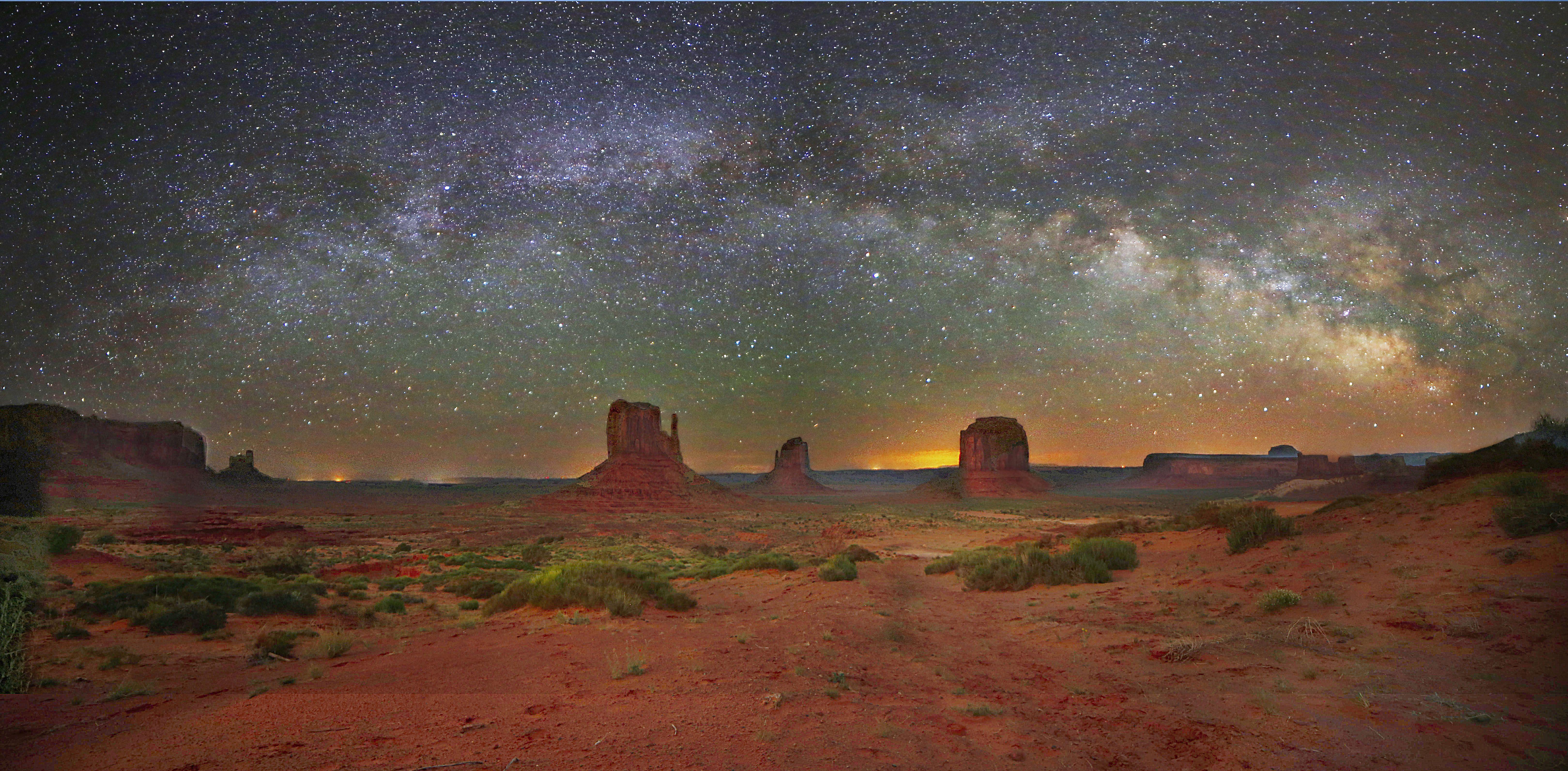 6477x3189 The Milky Way above Monument Valley Magazine Star Charts, Planets, Meteors, Comets, Telescopes