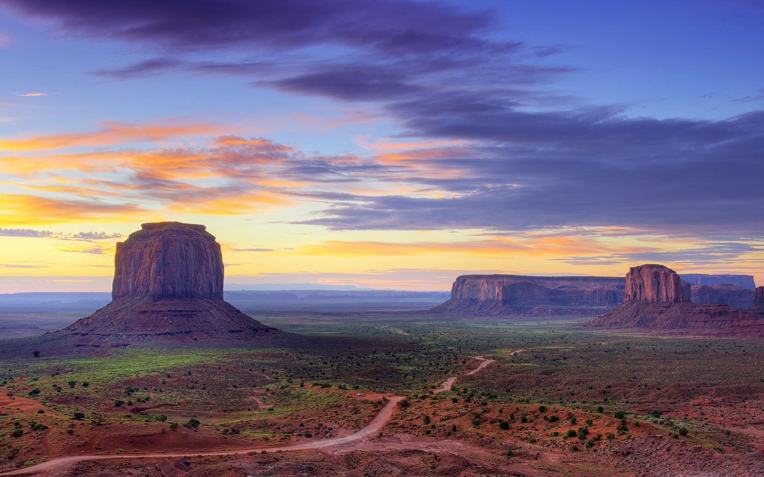 2560x1600 Utah Monument valley road MacBook Air Wallpaper Download
