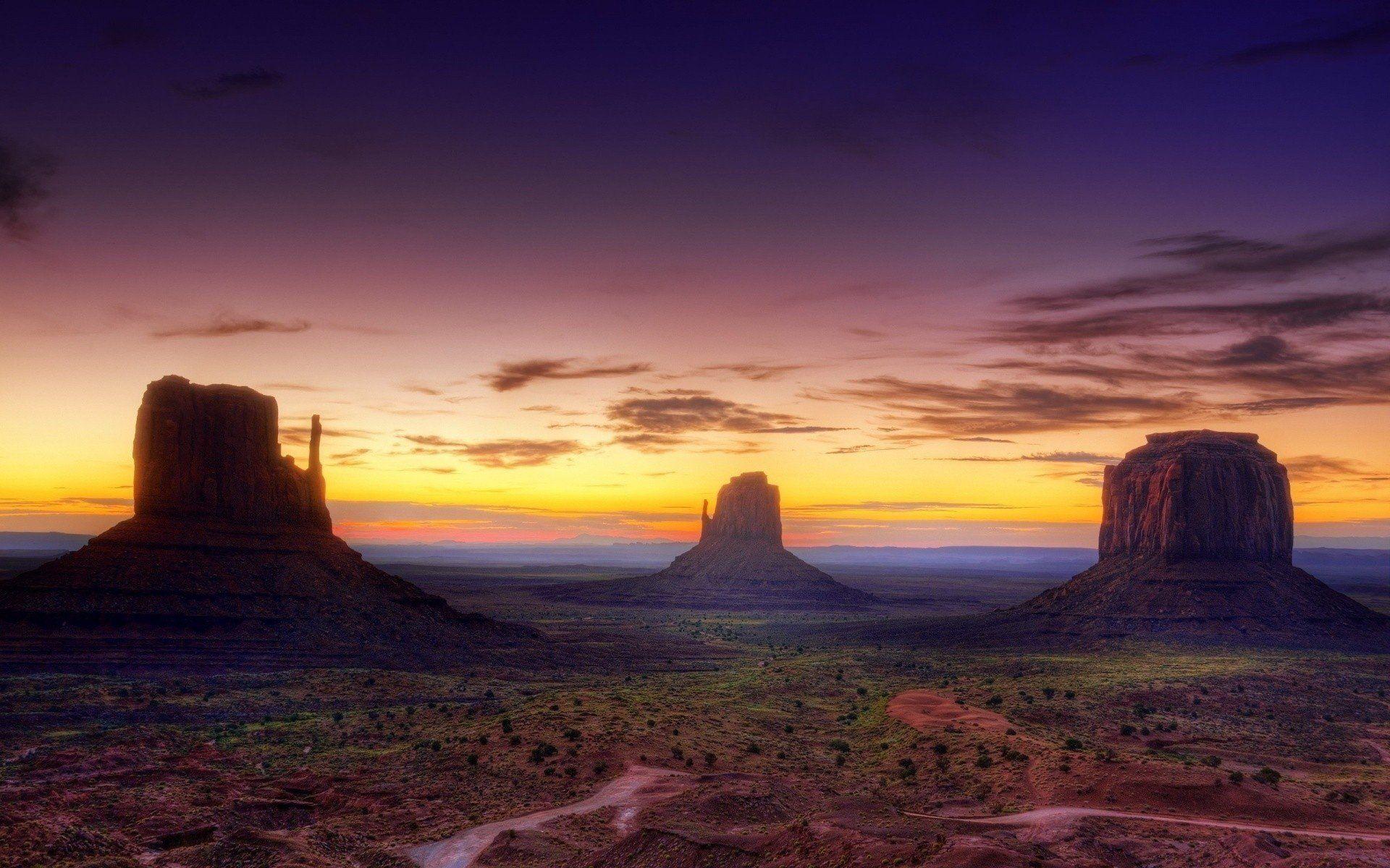 1920x1200 monument, Valley, Arizona, Usa, Usa, Desert, Canyon, Sunset, Evening, Sky, Landscap Wallpaper HD / Desktop and Mobile Background