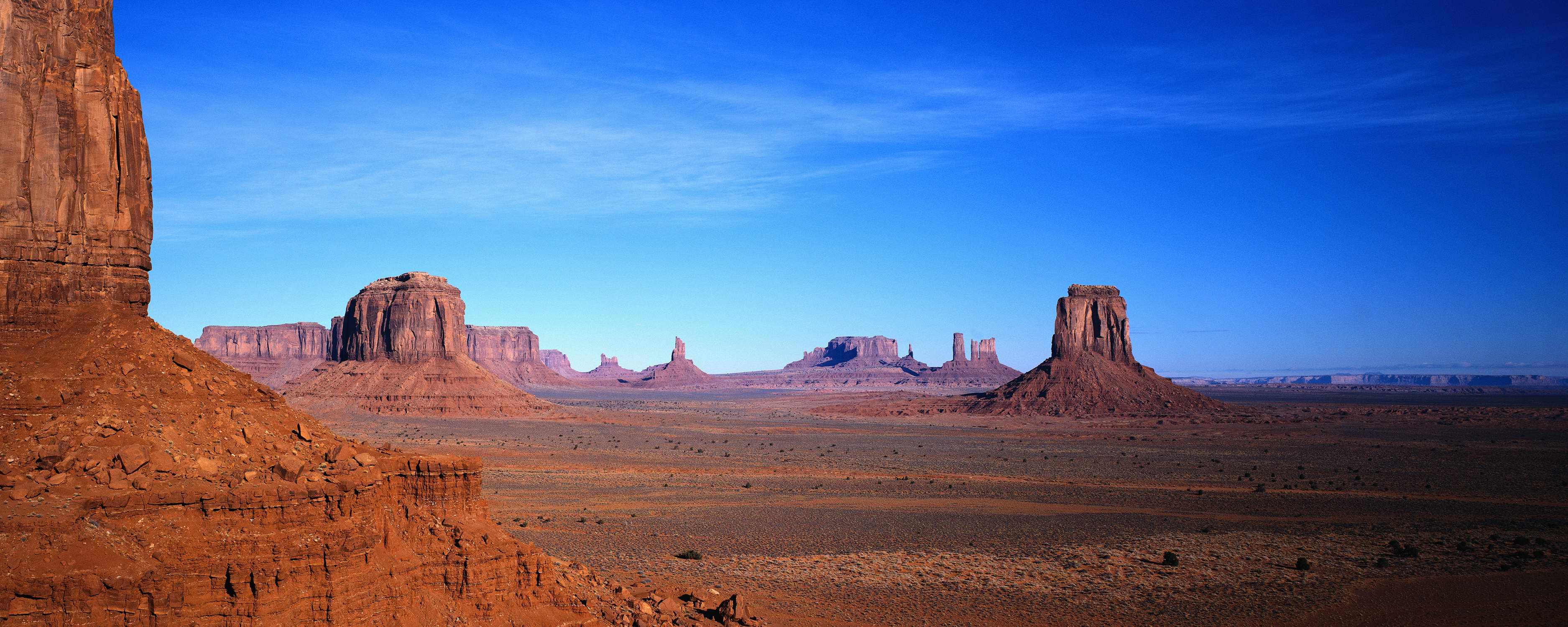 3750x1500 Download Wallpaper usa mountains desert arizona monument valley, 3750x Monument Valley Panorama