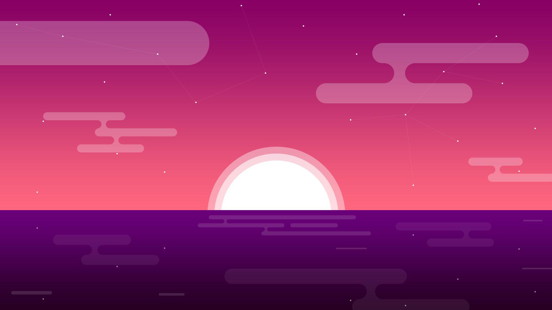 1920x1080 Sunset Minimal Wallpaper