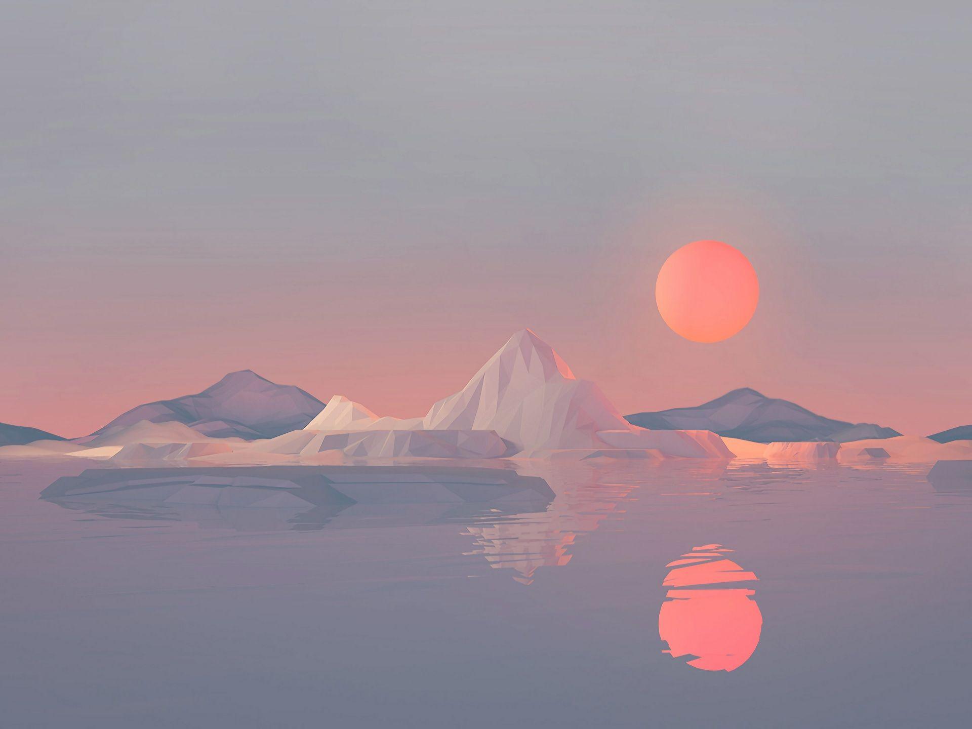 1920x1440 Wallpaper 4k Iceberg Minimalist 4k 4k Wallpaper, Artist