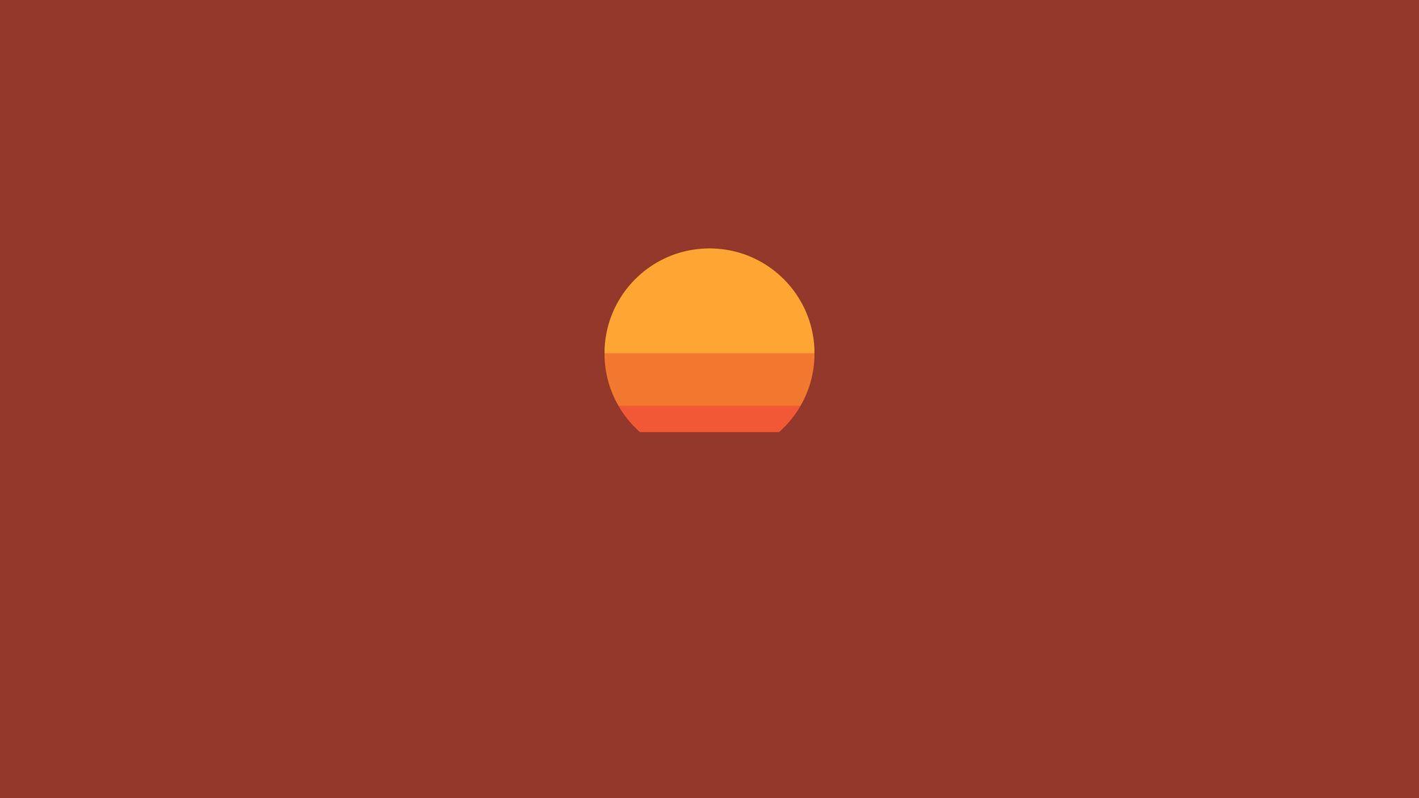 2048x1152 Sunset Minimal Art 2048x1152 Resolution HD 4k Wallpaper