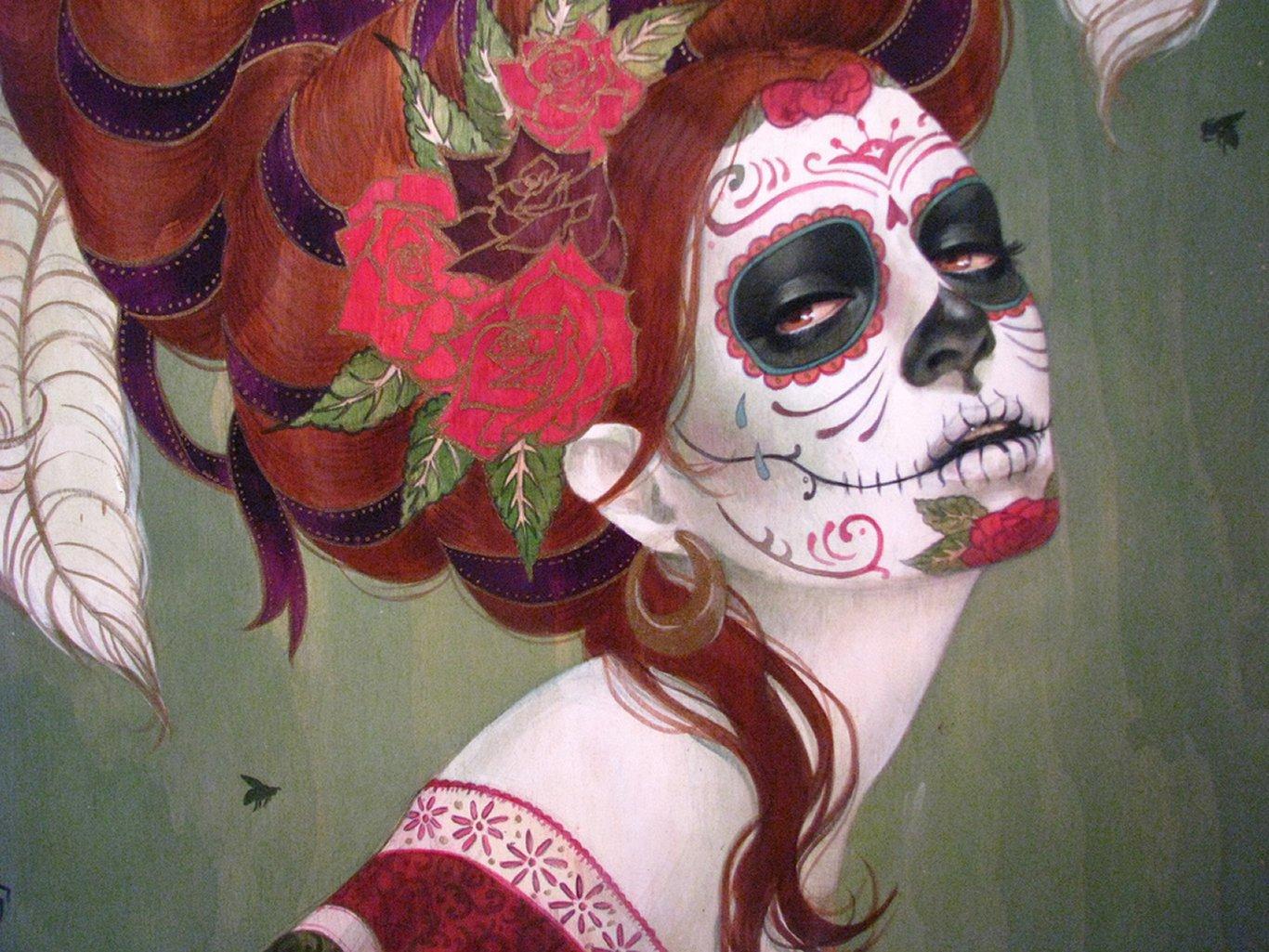 1366x1025 Sugar Skull Background