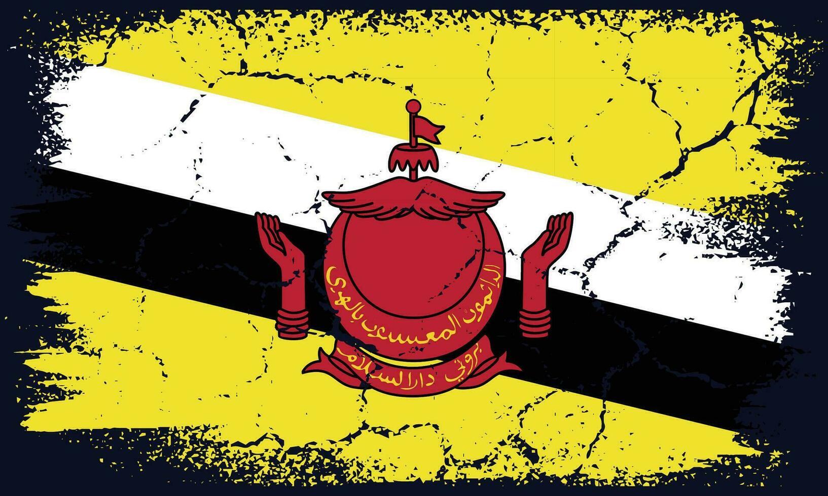 1633x980 Flat Design Grunge Brunei Flag Background