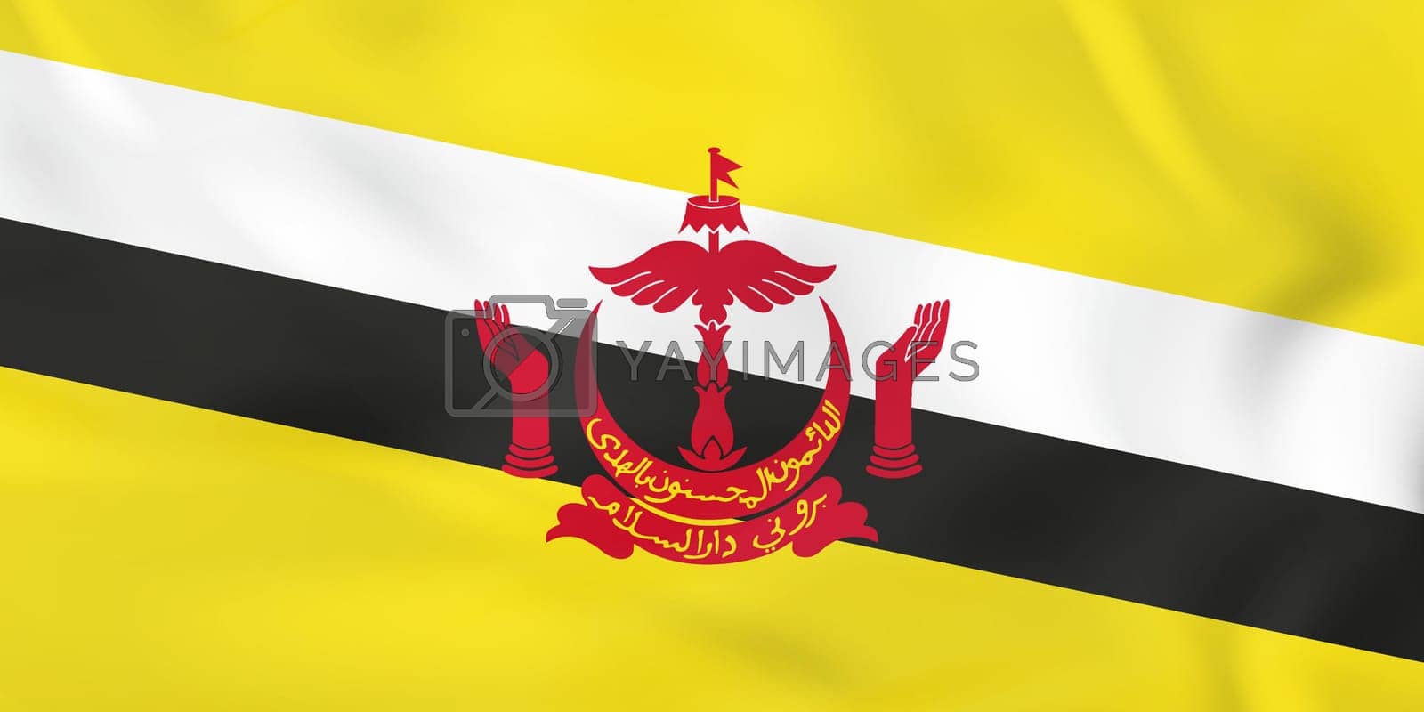 1600x800 Brunei waving flag. Brunei national flag background texture. by boldg Vectors & Illustrations with Unlimited Downloads