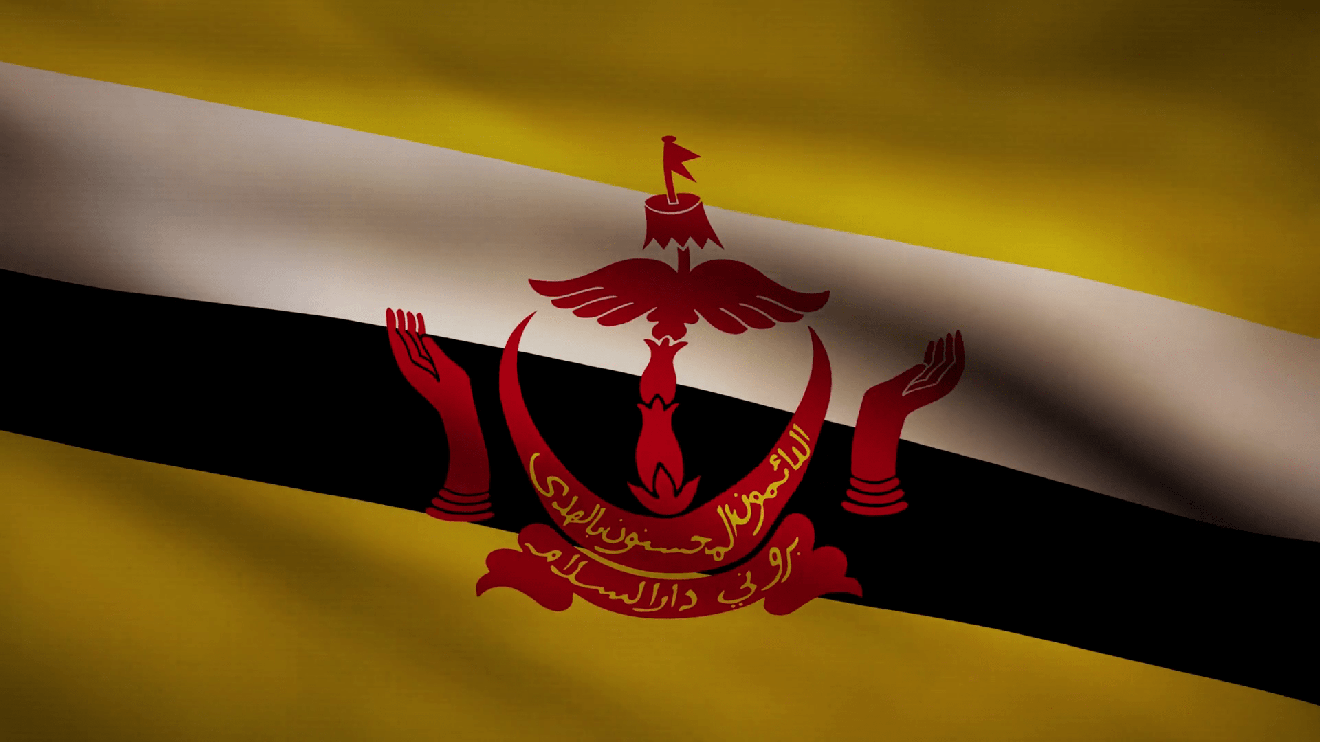 1920x1080 Brunei Flag Stock Footage: Royalty Free Video Clips
