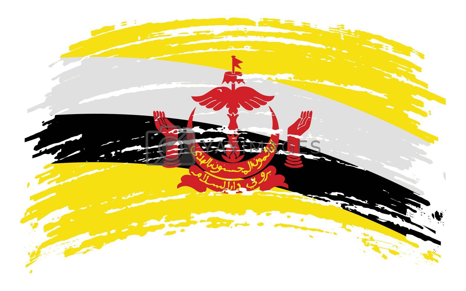 1600x1000 Brunei flag in grunge brush stroke, vector by gladder Vectors & Illustrations with Unlimited Downloads