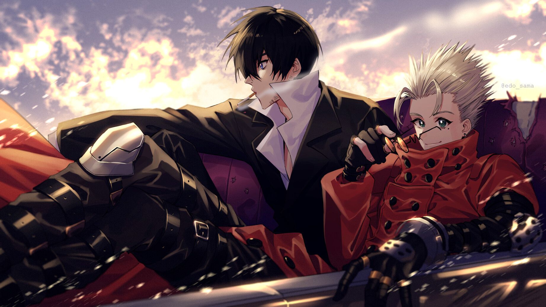 1843x1037 Edo Sama Vash & Wolfwood