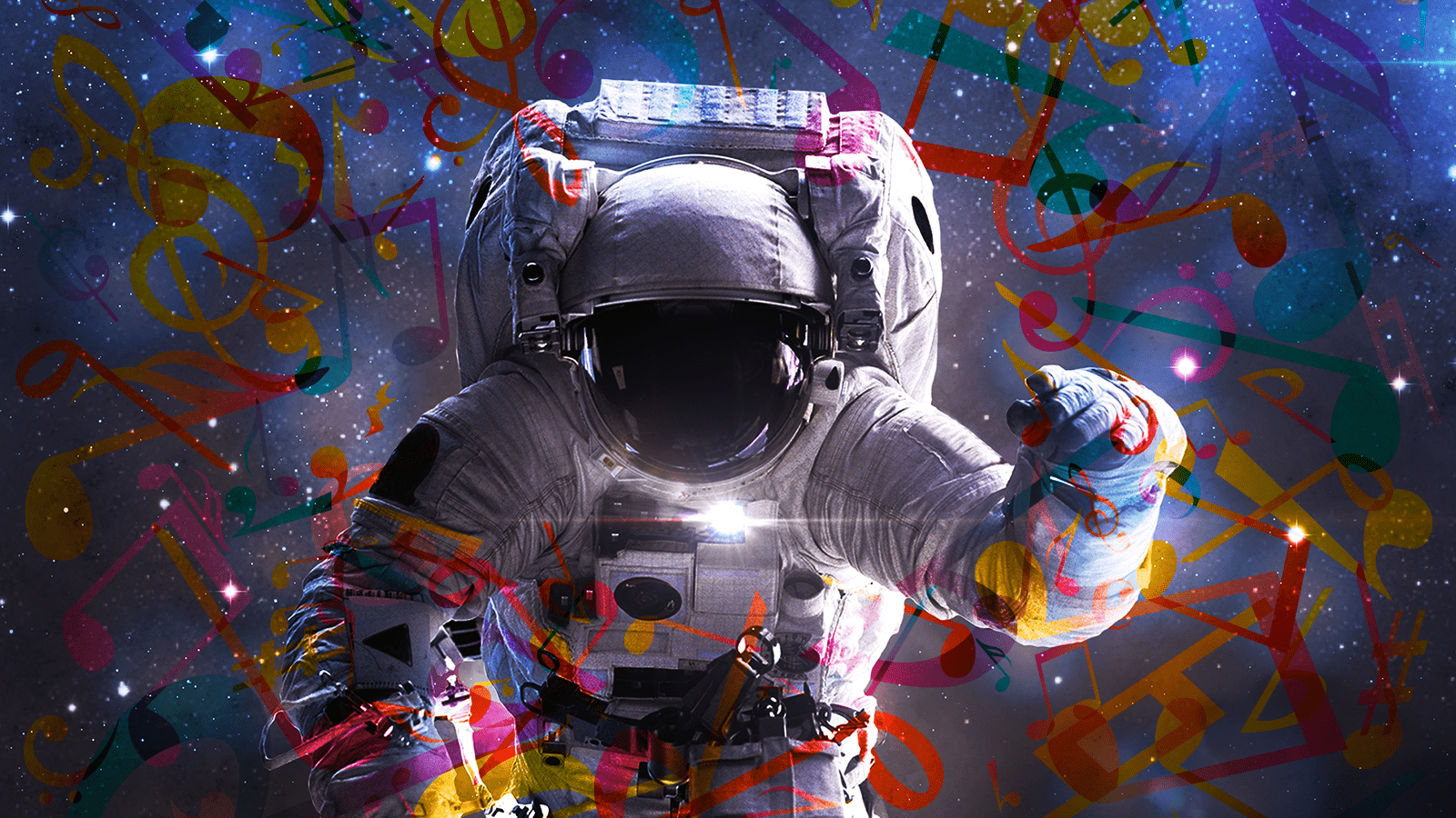 1600x900 Astronaut Music Wallpaper