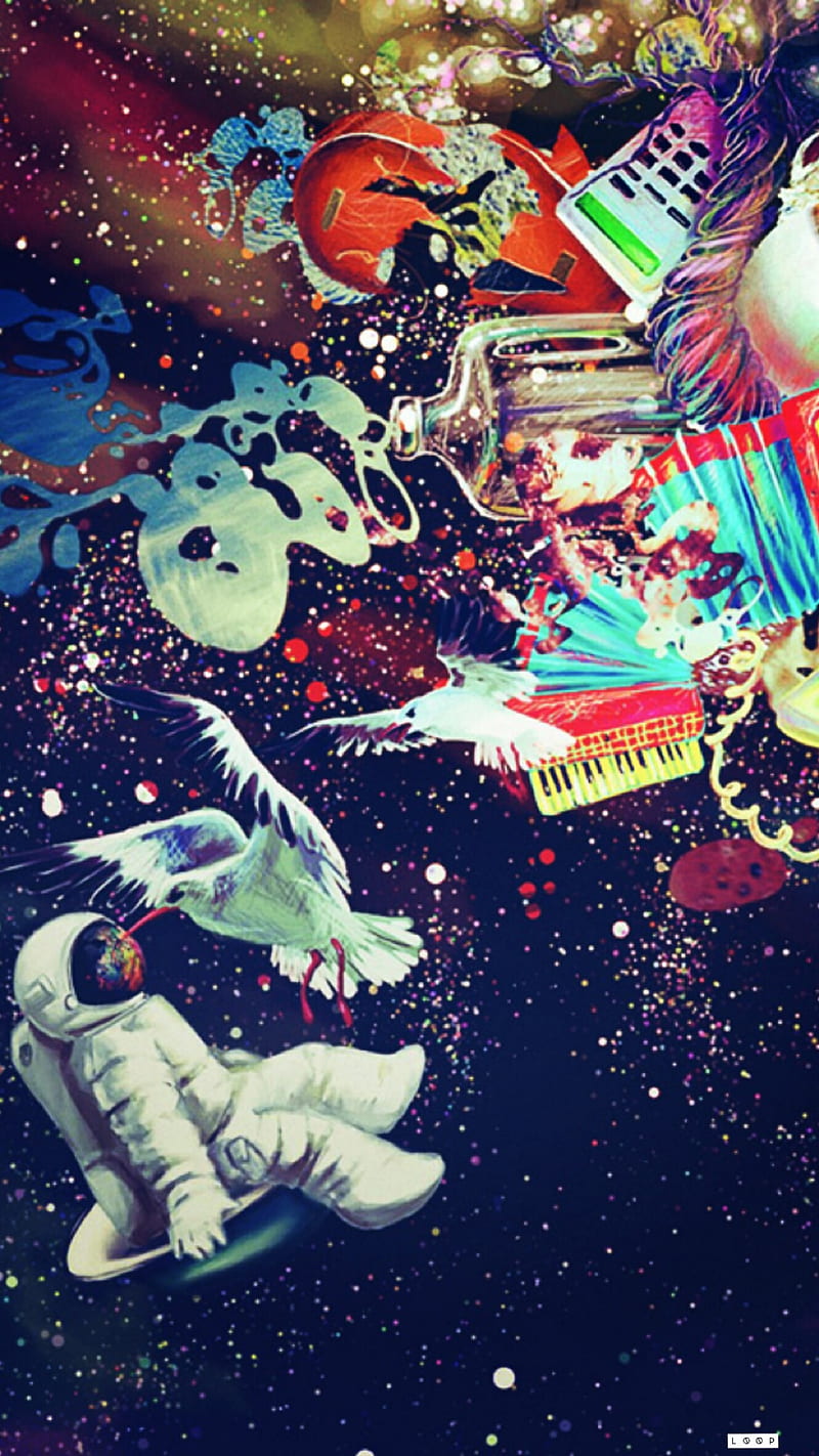 800x1422 Music space, colorful, space, HD phone wallpaper