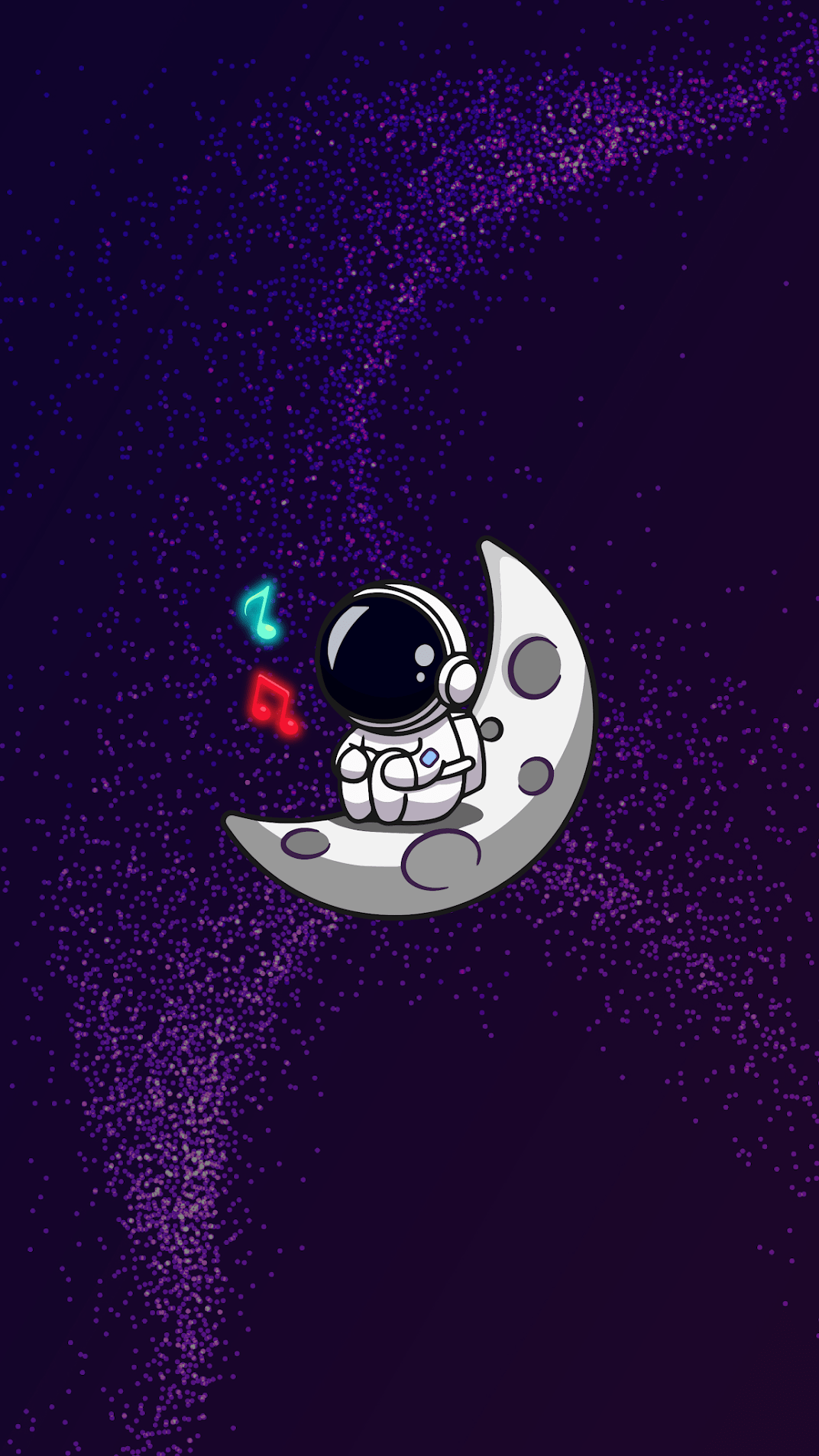 1072x1906 Astronaut Music Wallpaper