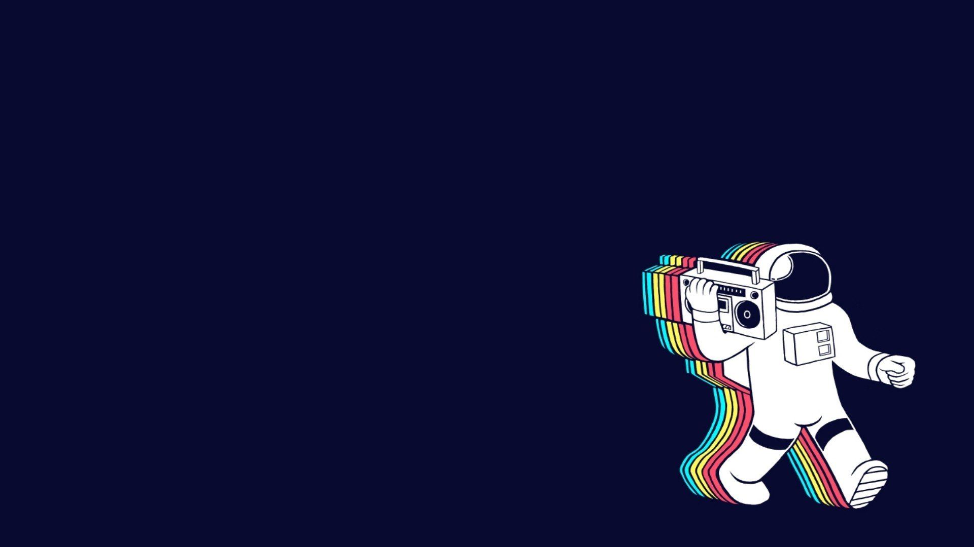 1920x1080 astronaut, Music, Minimalism Wallpaper HD / Desktop and Mobile Background